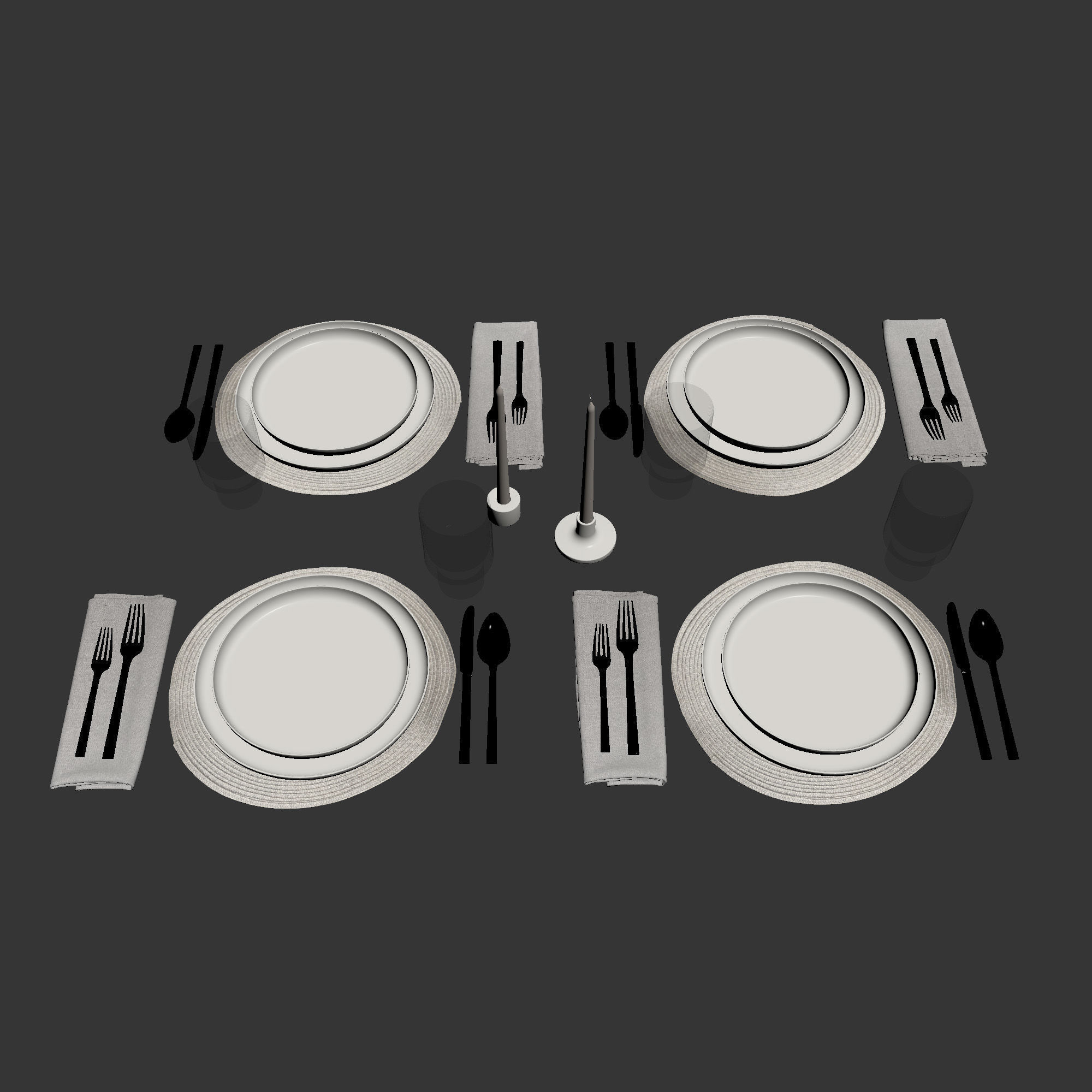 Table setting 45 3D model_6