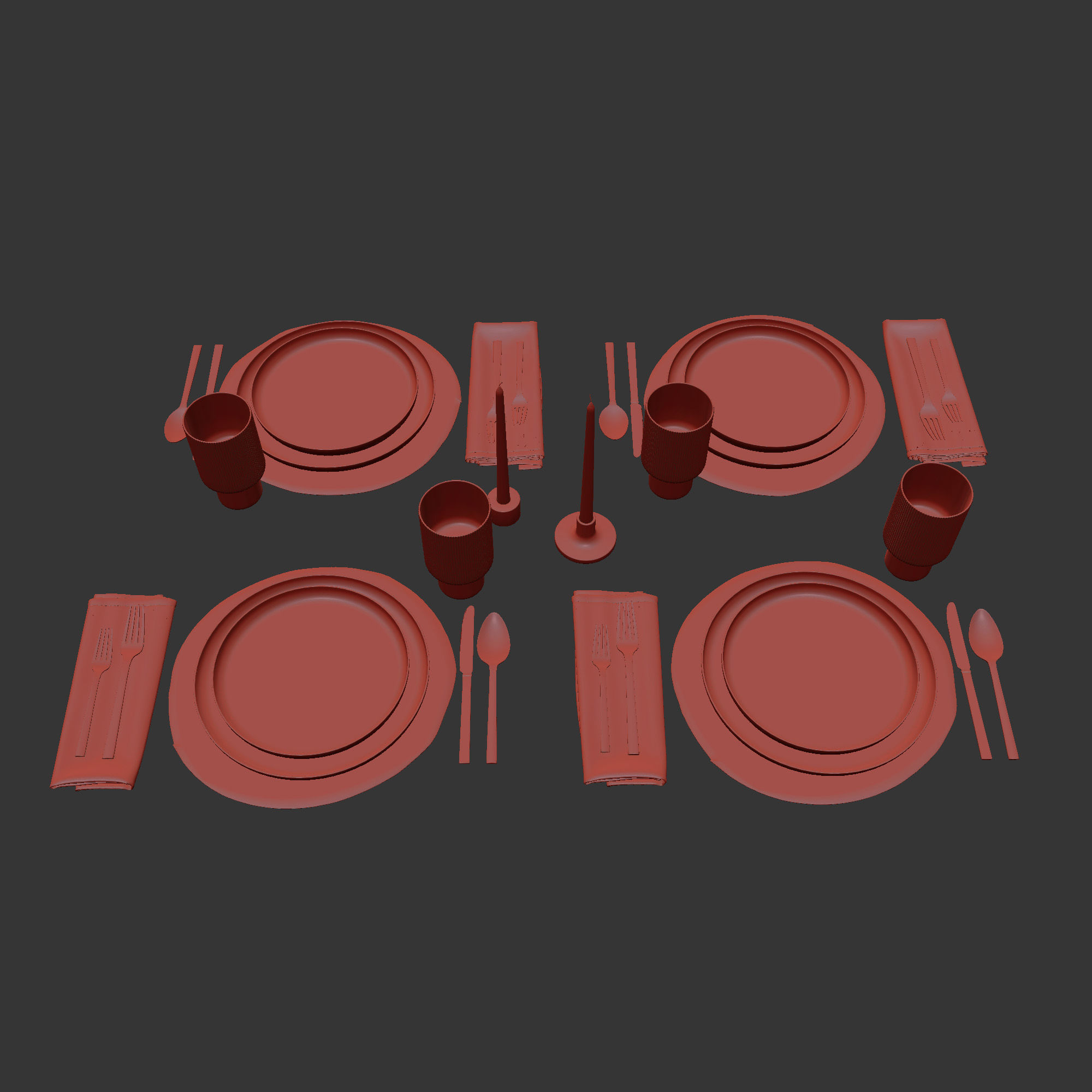 Table setting 45 3D model_7