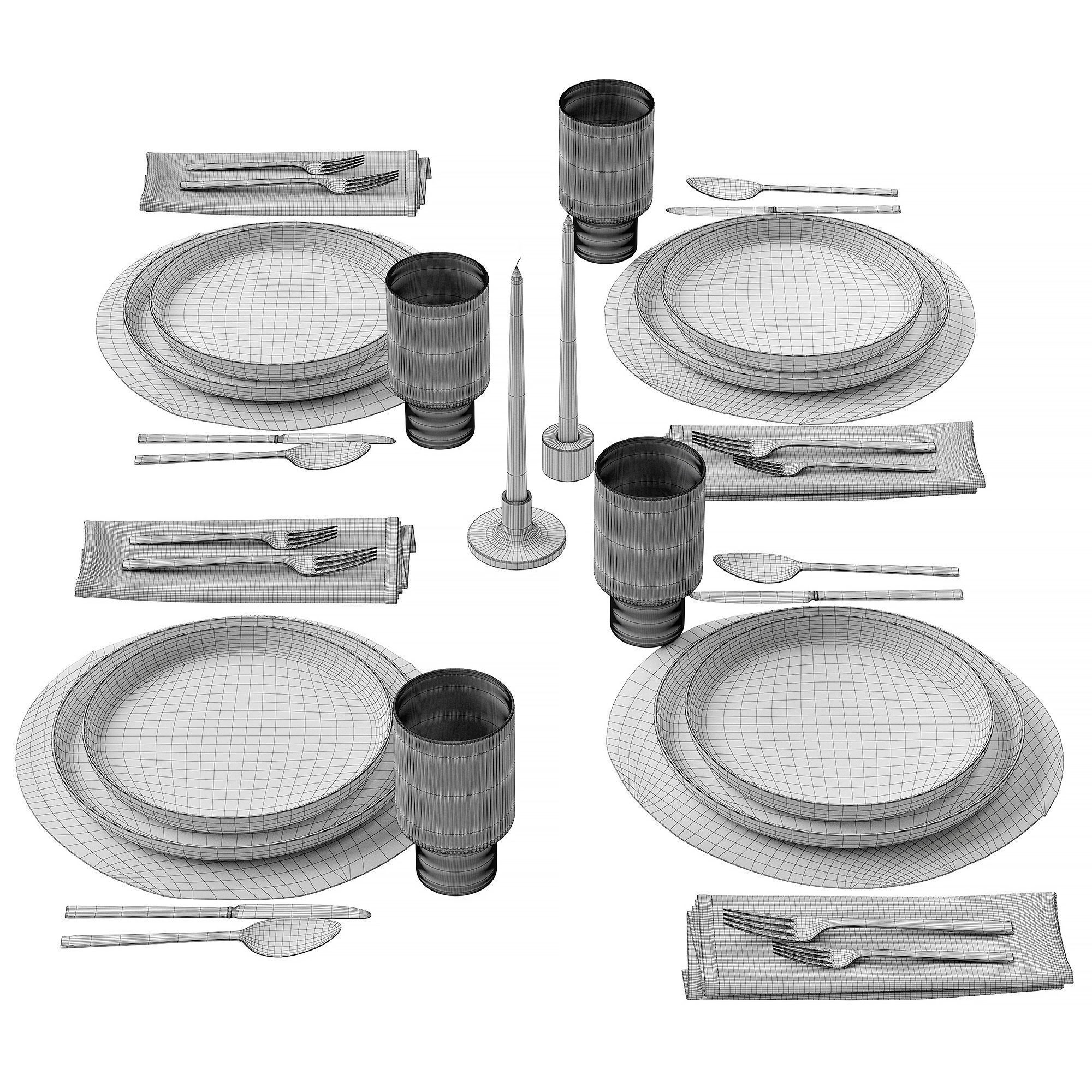 Table setting 45 3D model_5