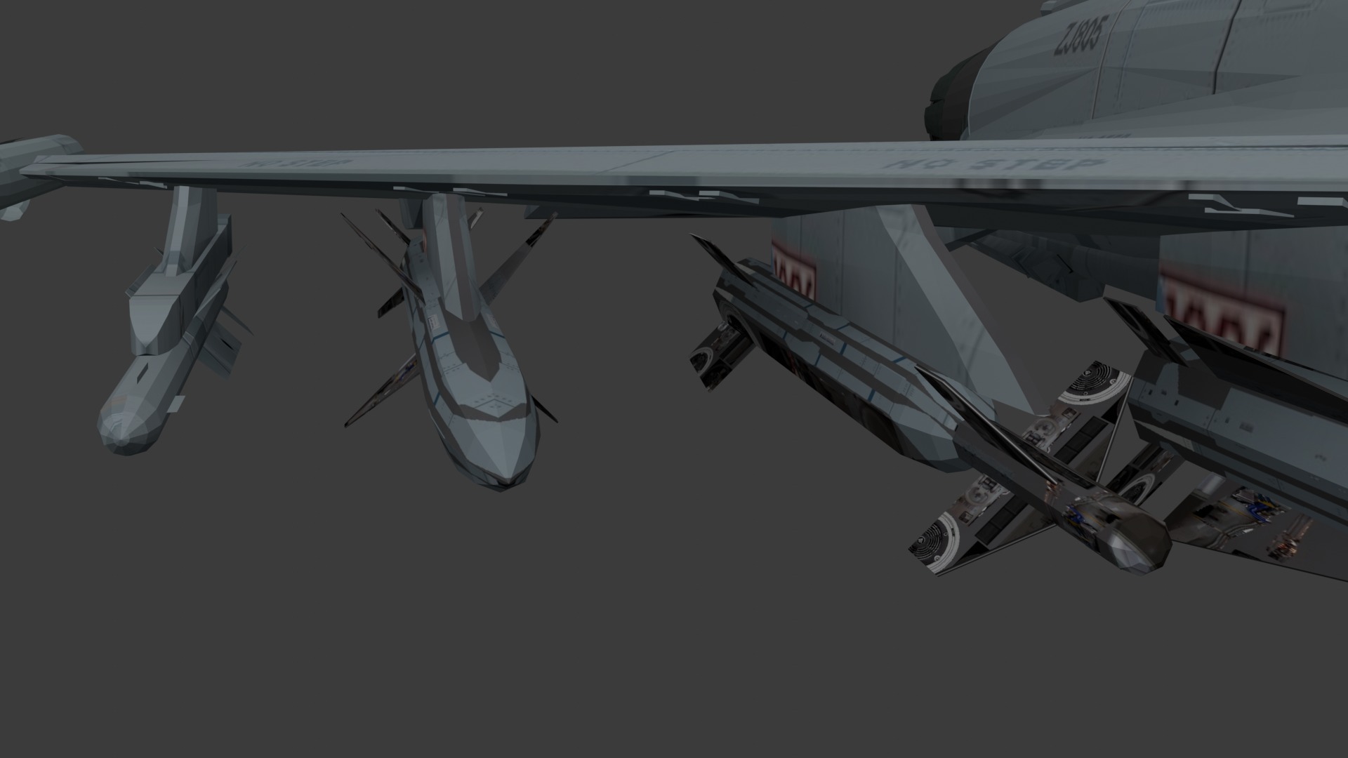 Fighter Jet 3D Model Low-poly 3D model_6