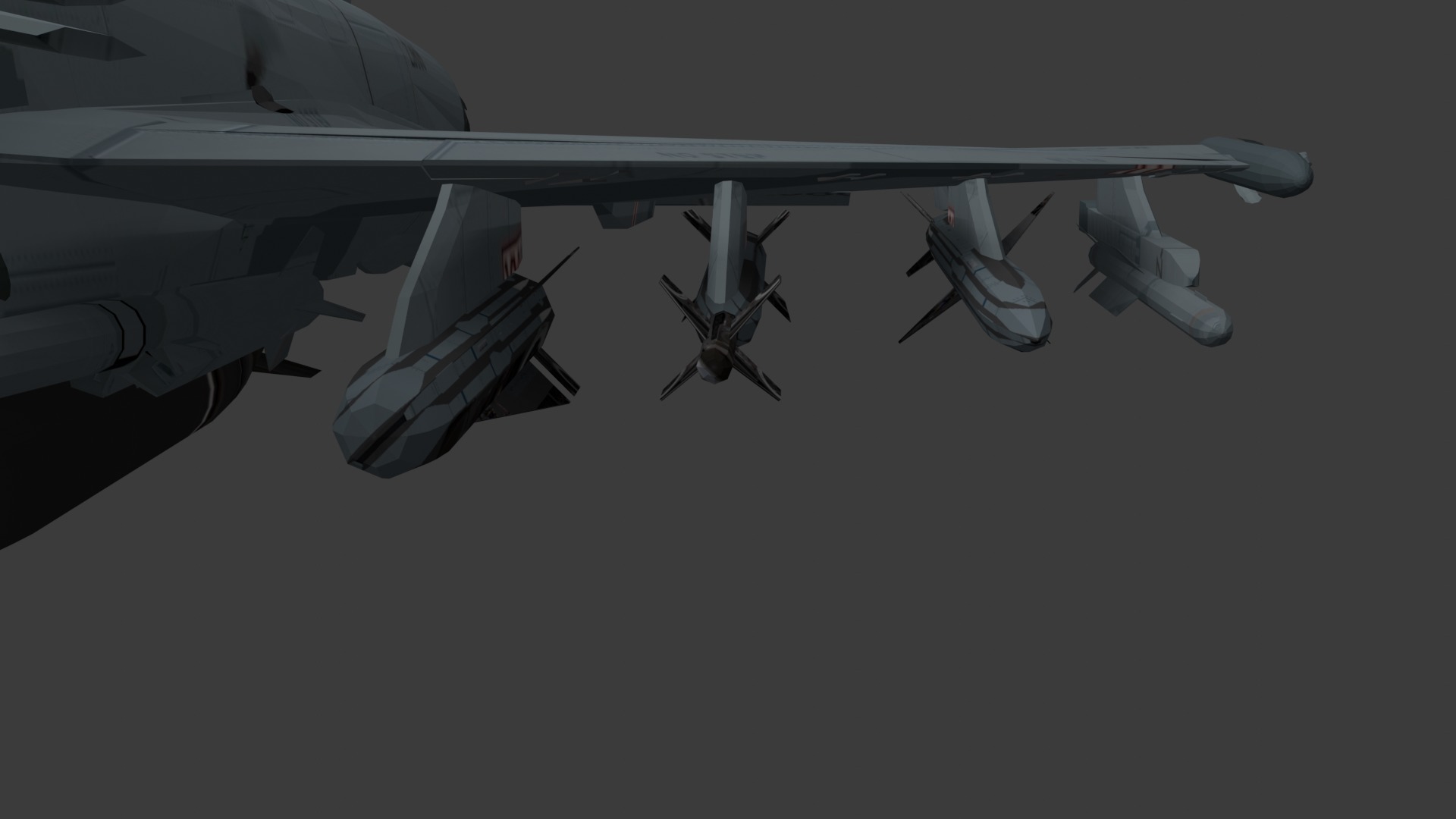 Fighter Jet 3D Model Low-poly 3D model_2