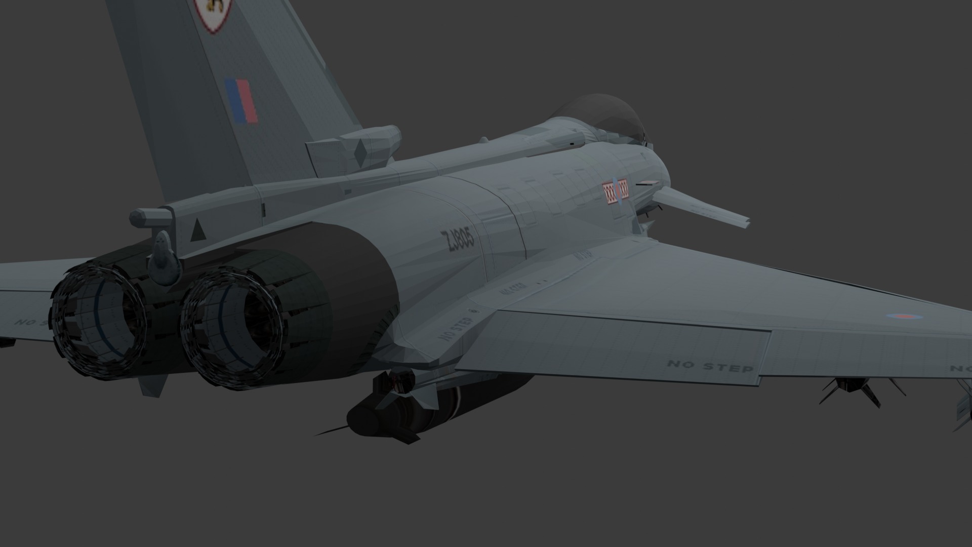Fighter Jet 3D Model Low-poly 3D model_5
