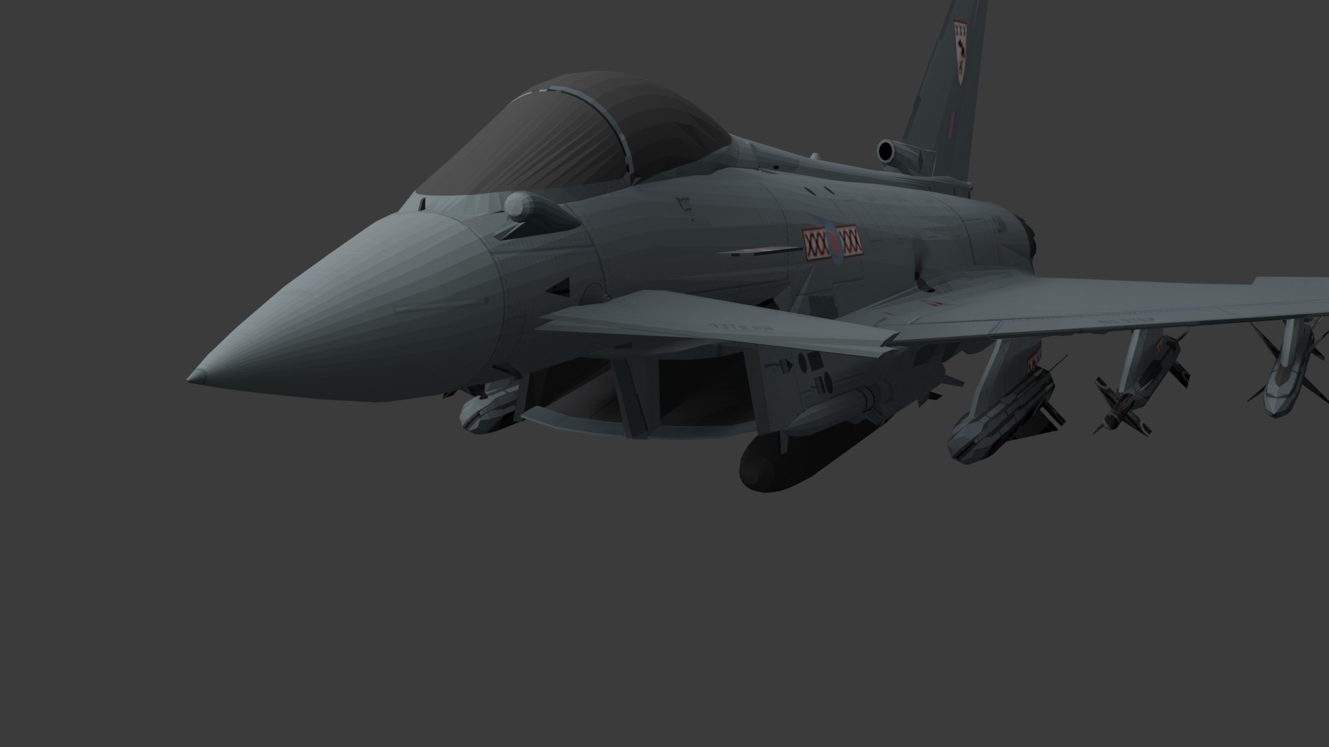 Fighter Jet 3D Model Low-poly 3D model_4