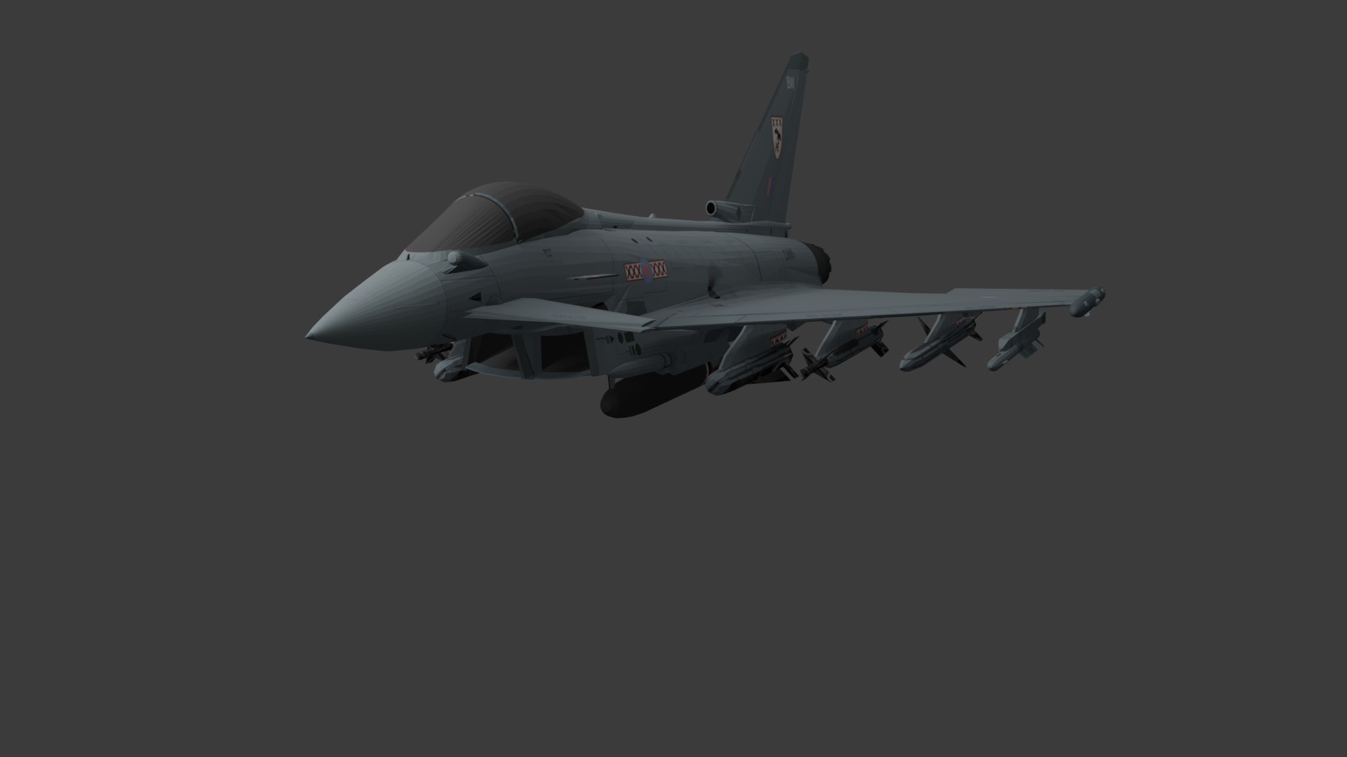 Fighter Jet 3D Model Low-poly 3D model_3