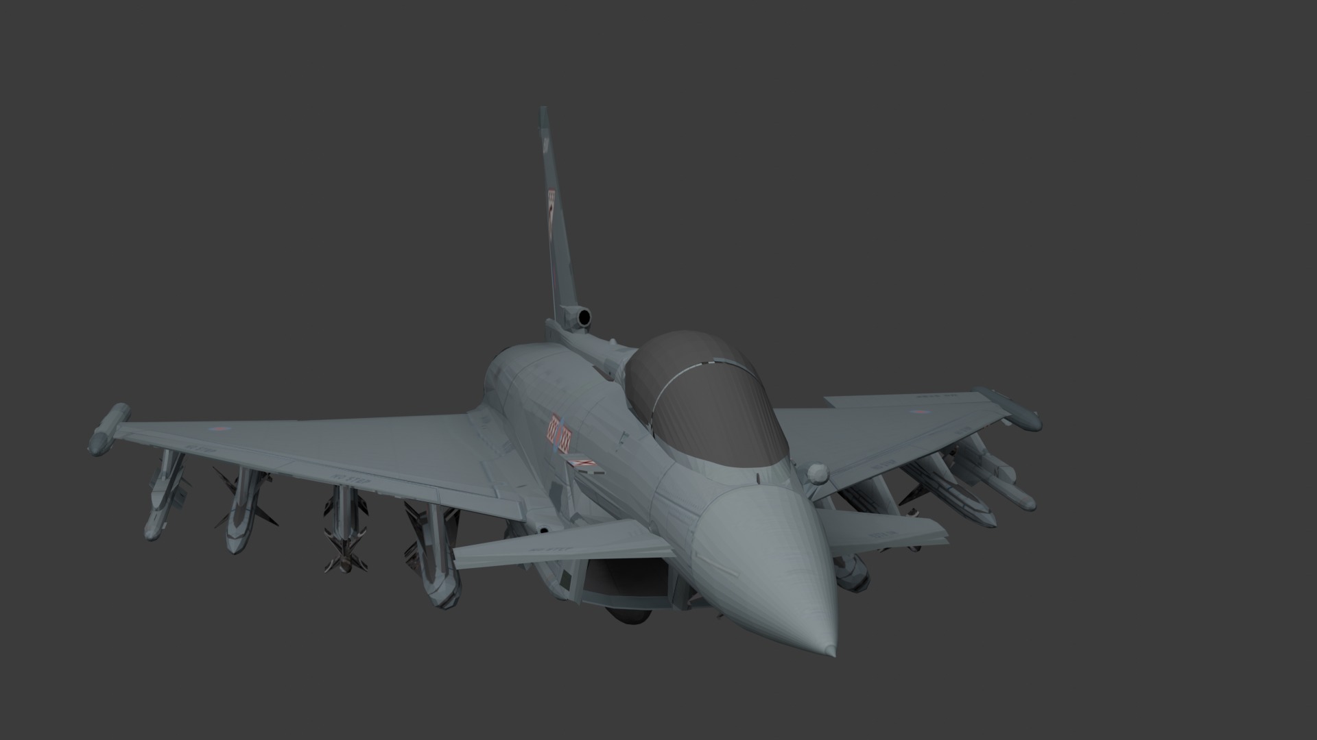 Fighter Jet 3D Model Low-poly 3D model_7