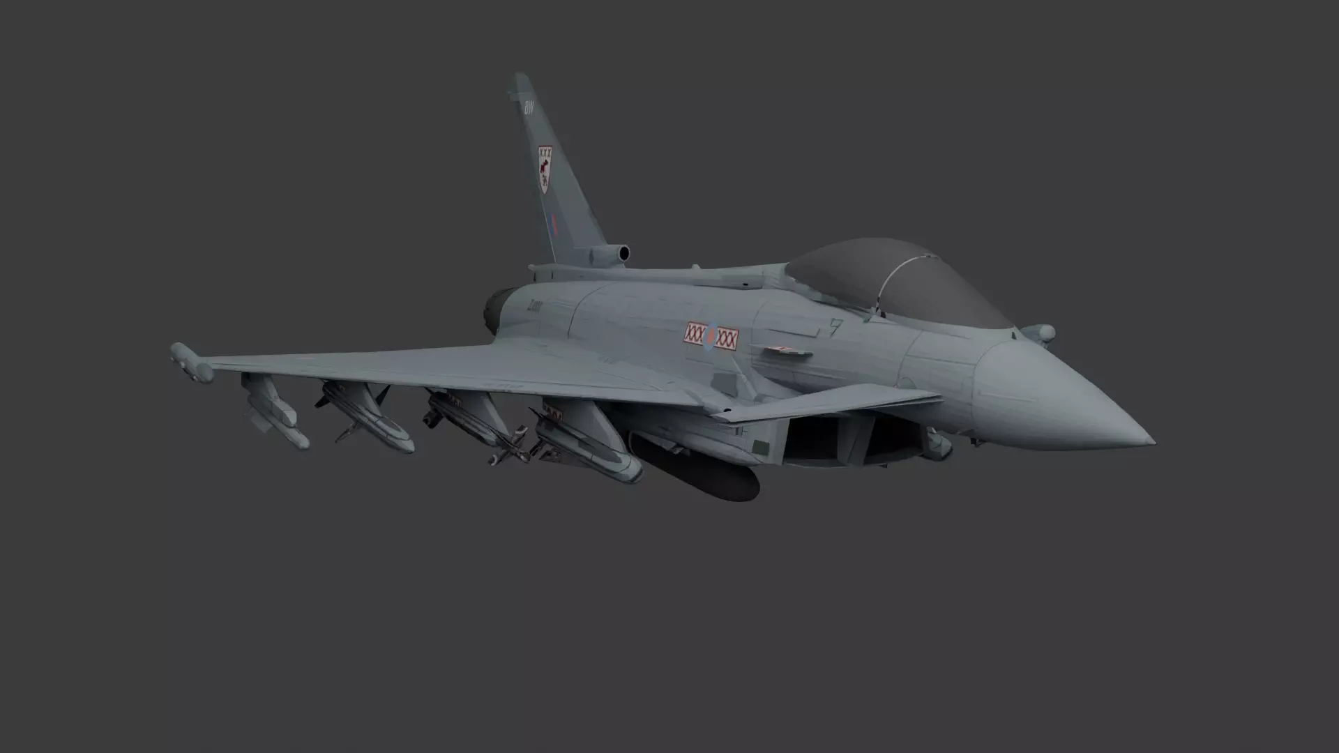 Fighter Jet 3D Model Low-poly 3D model_0