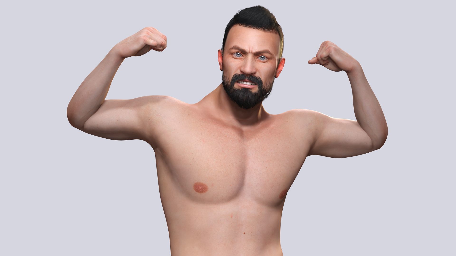 Realistic 3D Police Officer Model Low-poly 3D model_9