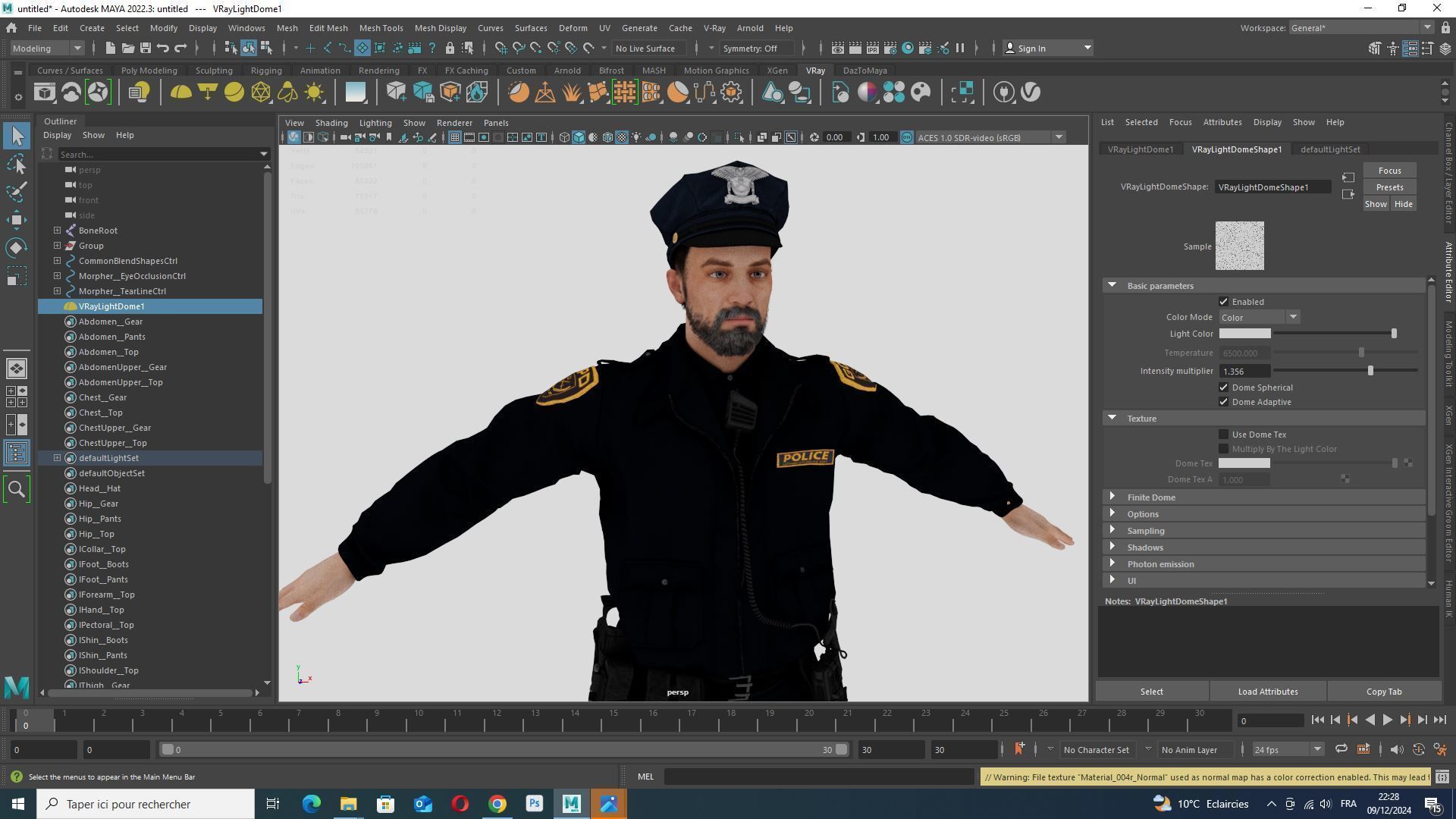 Realistic 3D Police Officer Model Low-poly 3D model_15