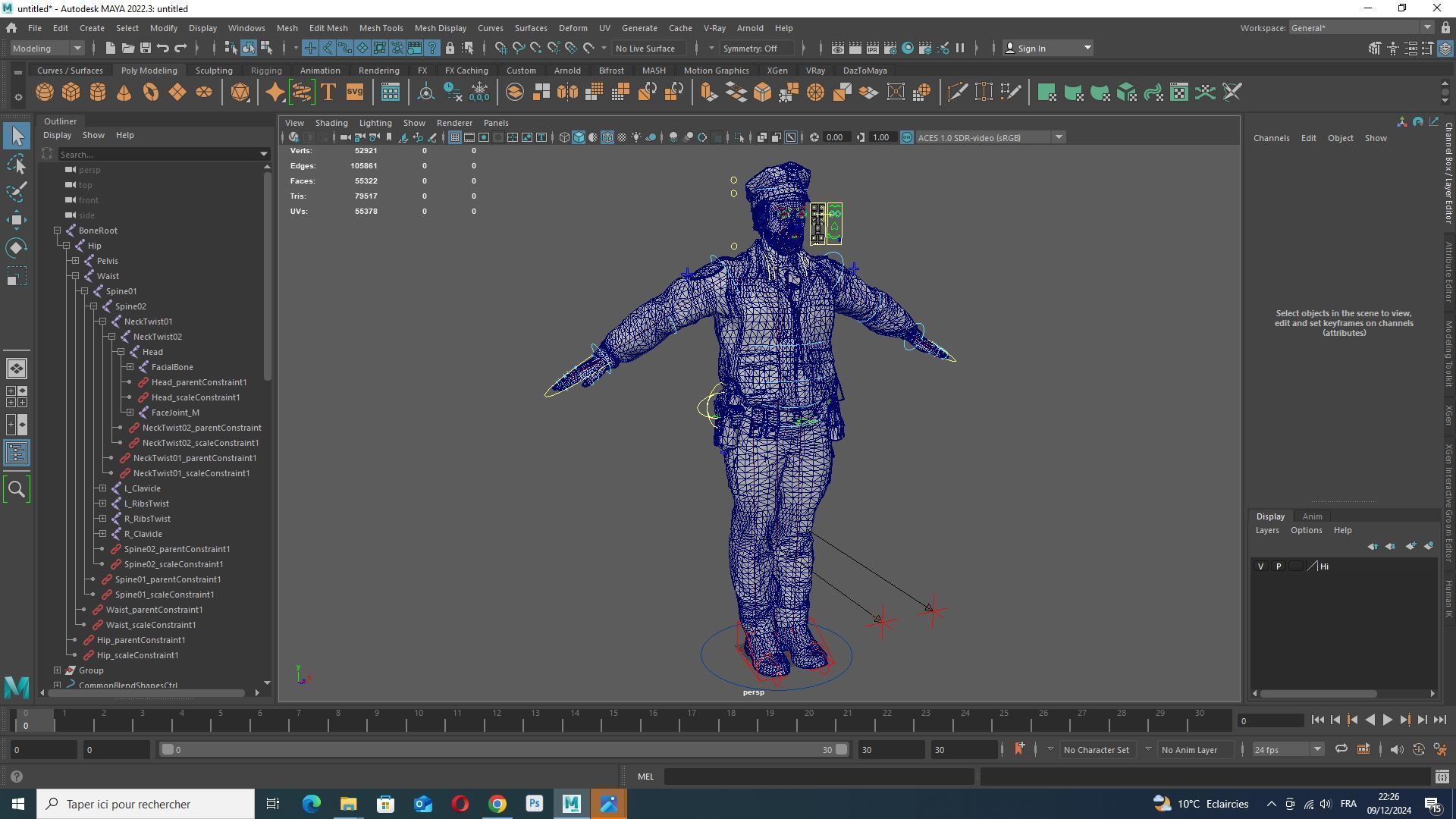 Realistic 3D Police Officer Model Low-poly 3D model_13