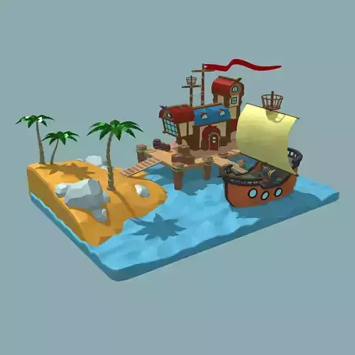 Pirate House scene