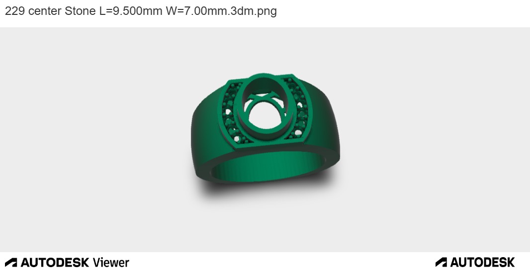 OVAL BEZEL RING WITH WIDE BAND 3D print model_4