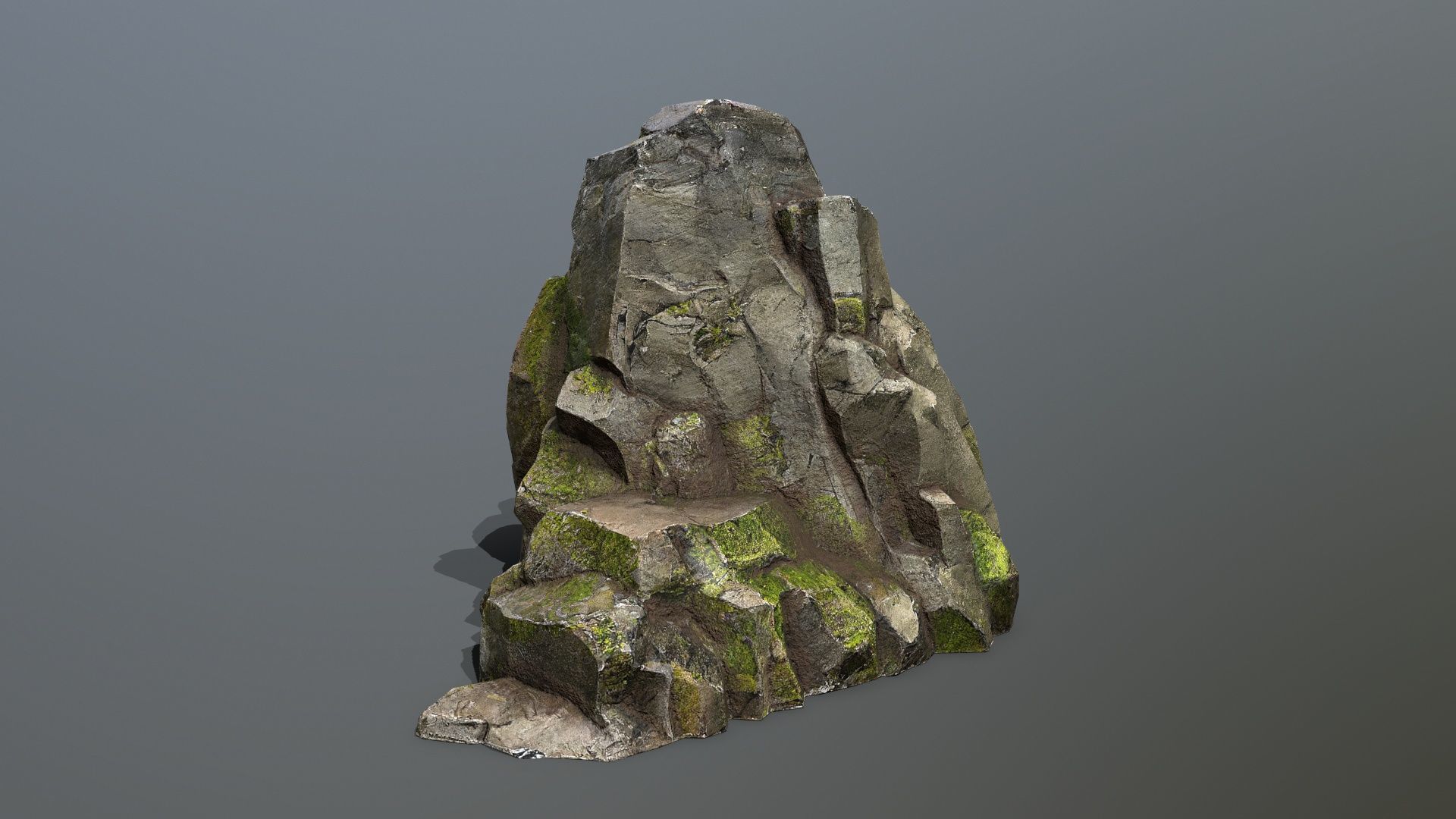 forest rocks Low-poly 3D model_4