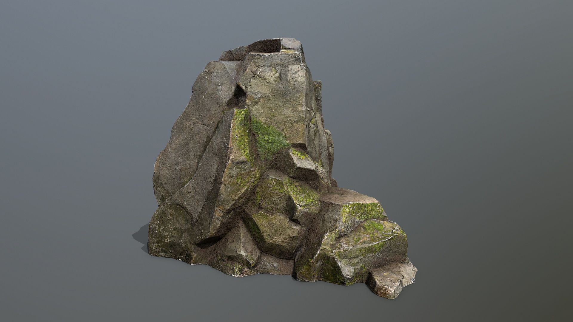 forest rocks Low-poly 3D model_2