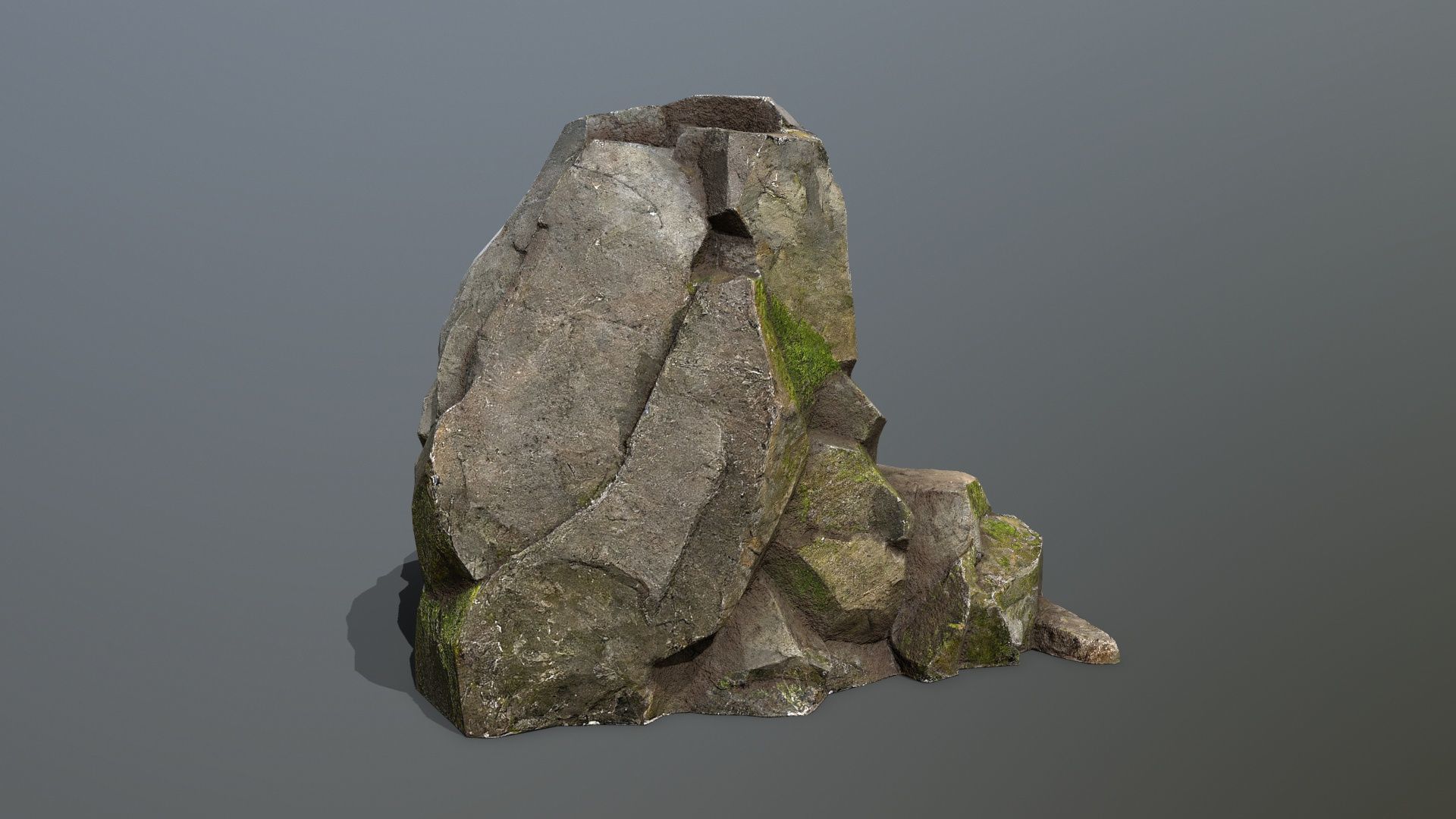 forest rocks Low-poly 3D model_11