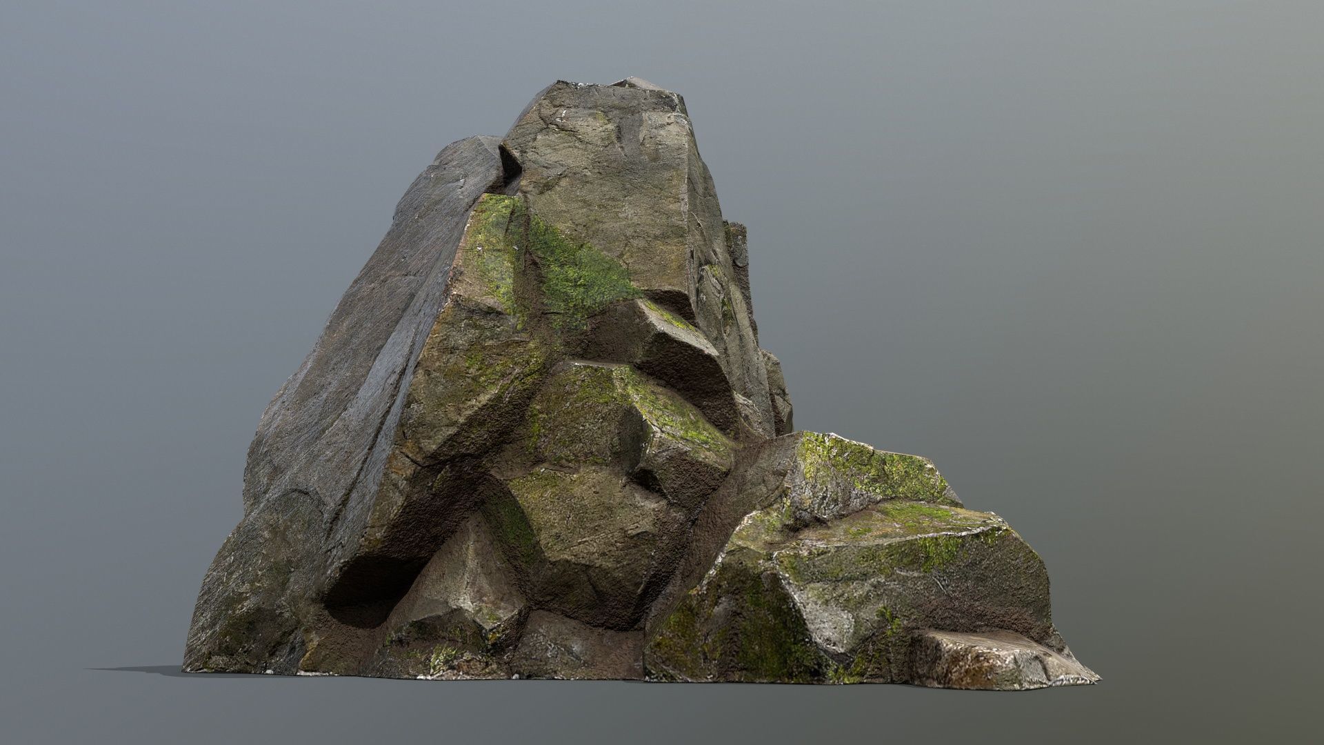 forest rocks Low-poly 3D model_1