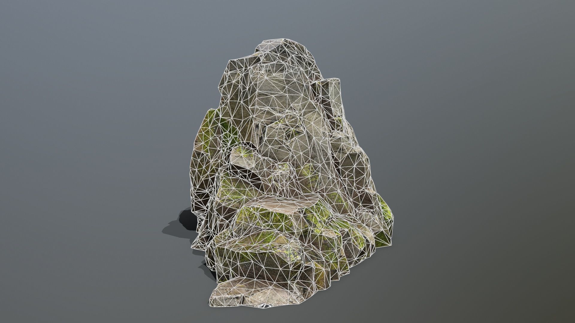 forest rocks Low-poly 3D model_14