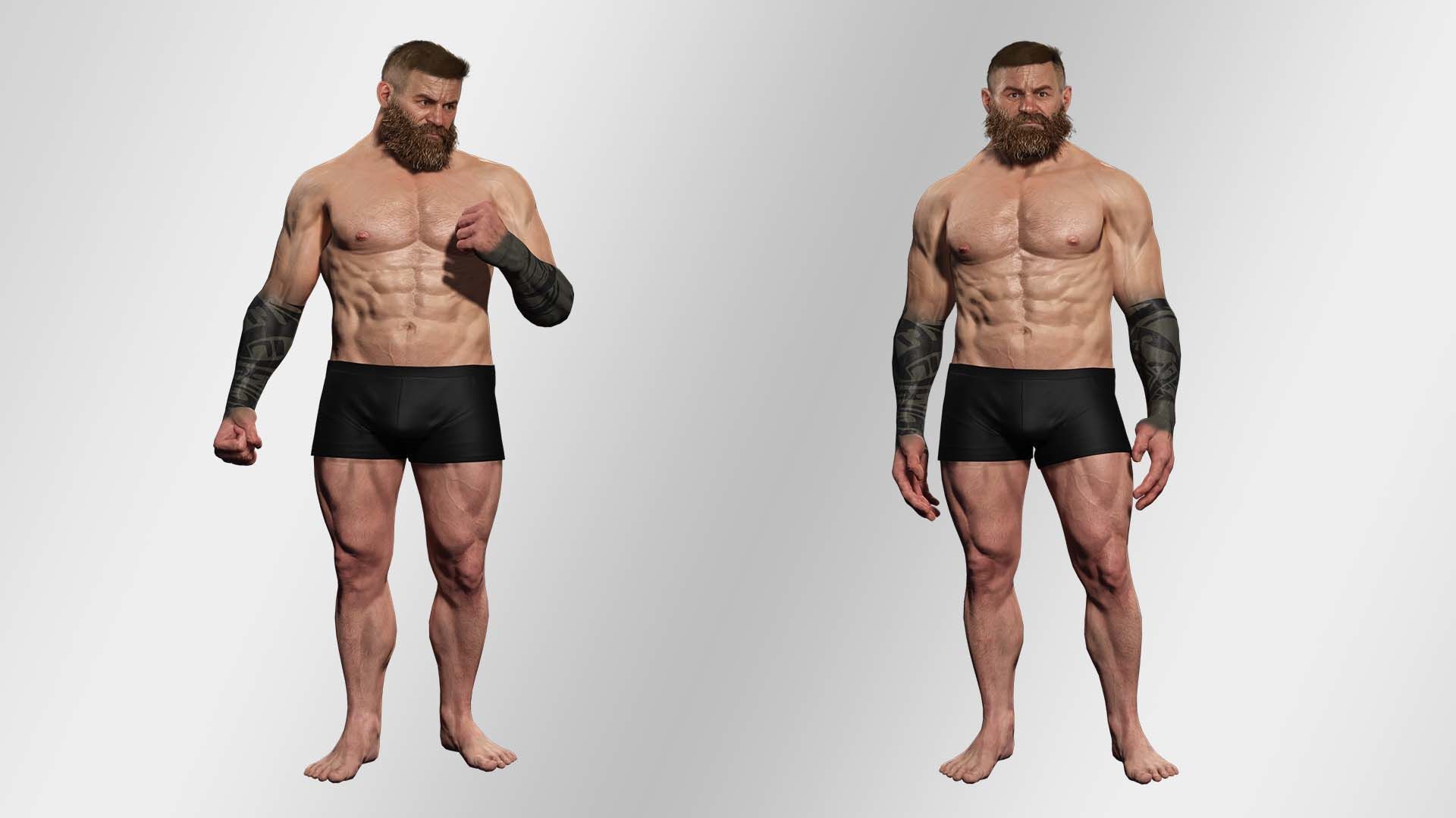 Realistic Man Bearded Lumberjack Low-poly 3D model_3