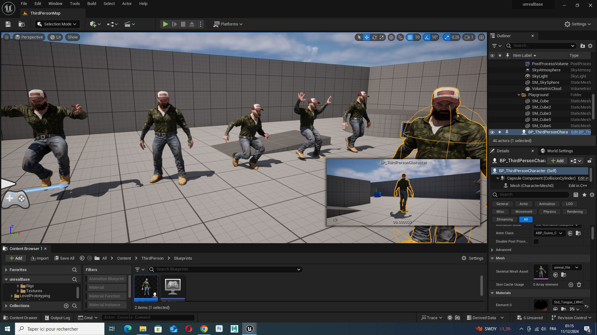 Realistic Man Bearded Lumberjack Low-poly 3D model_11