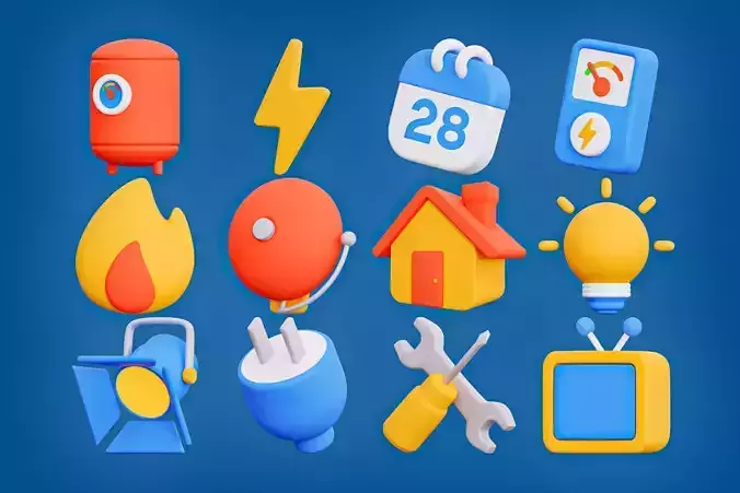 Home Energy Safety Icons