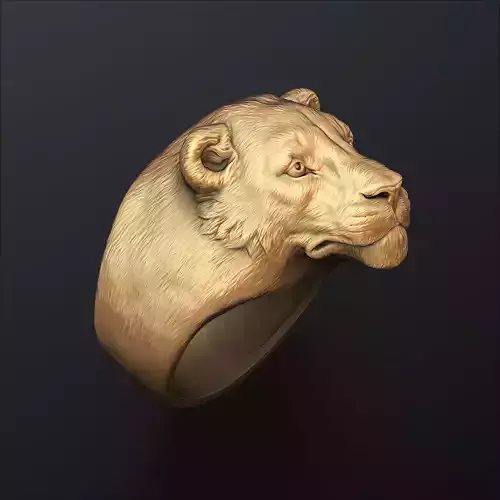 Lioness Ring 3D print model