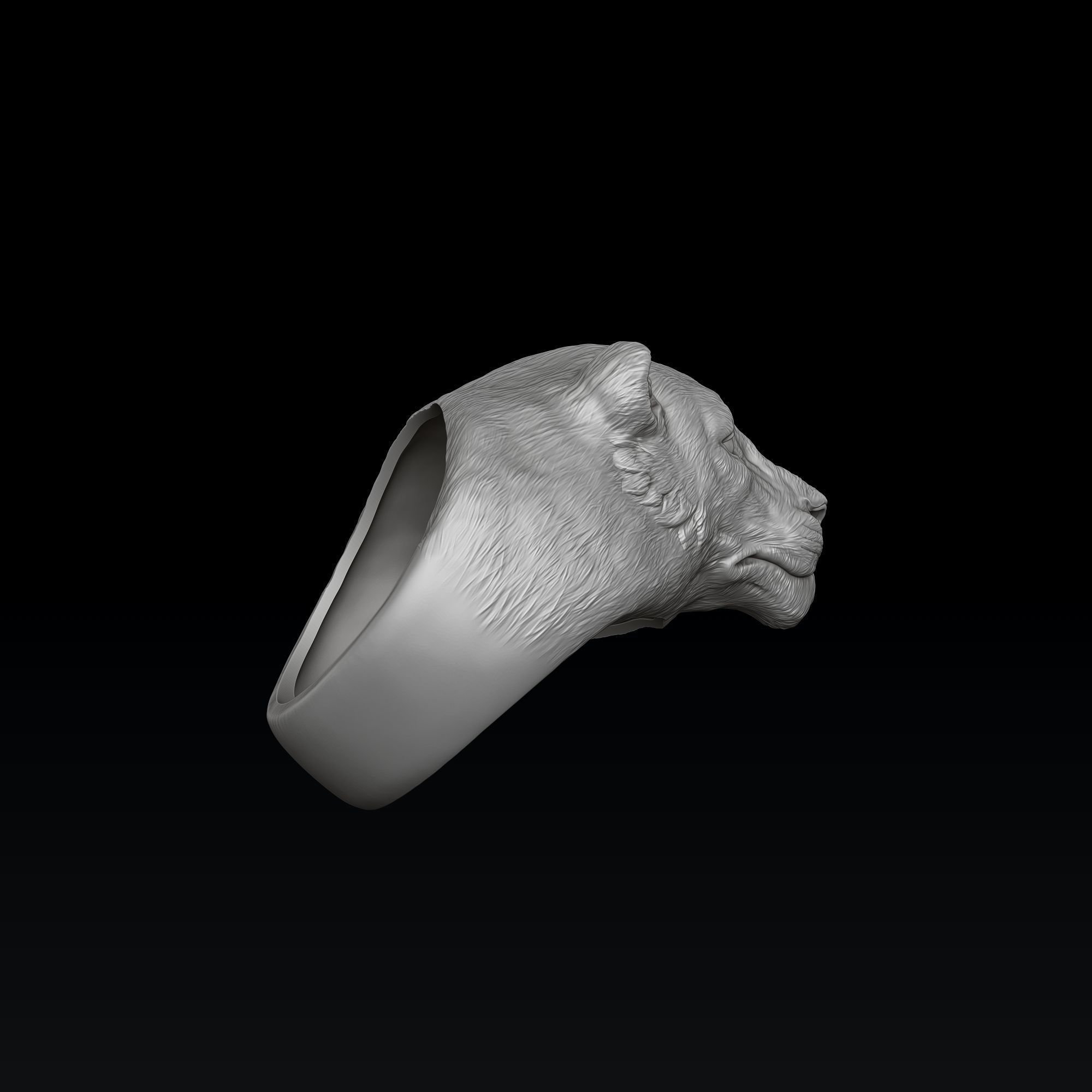 Lioness Ring 3D print model_6