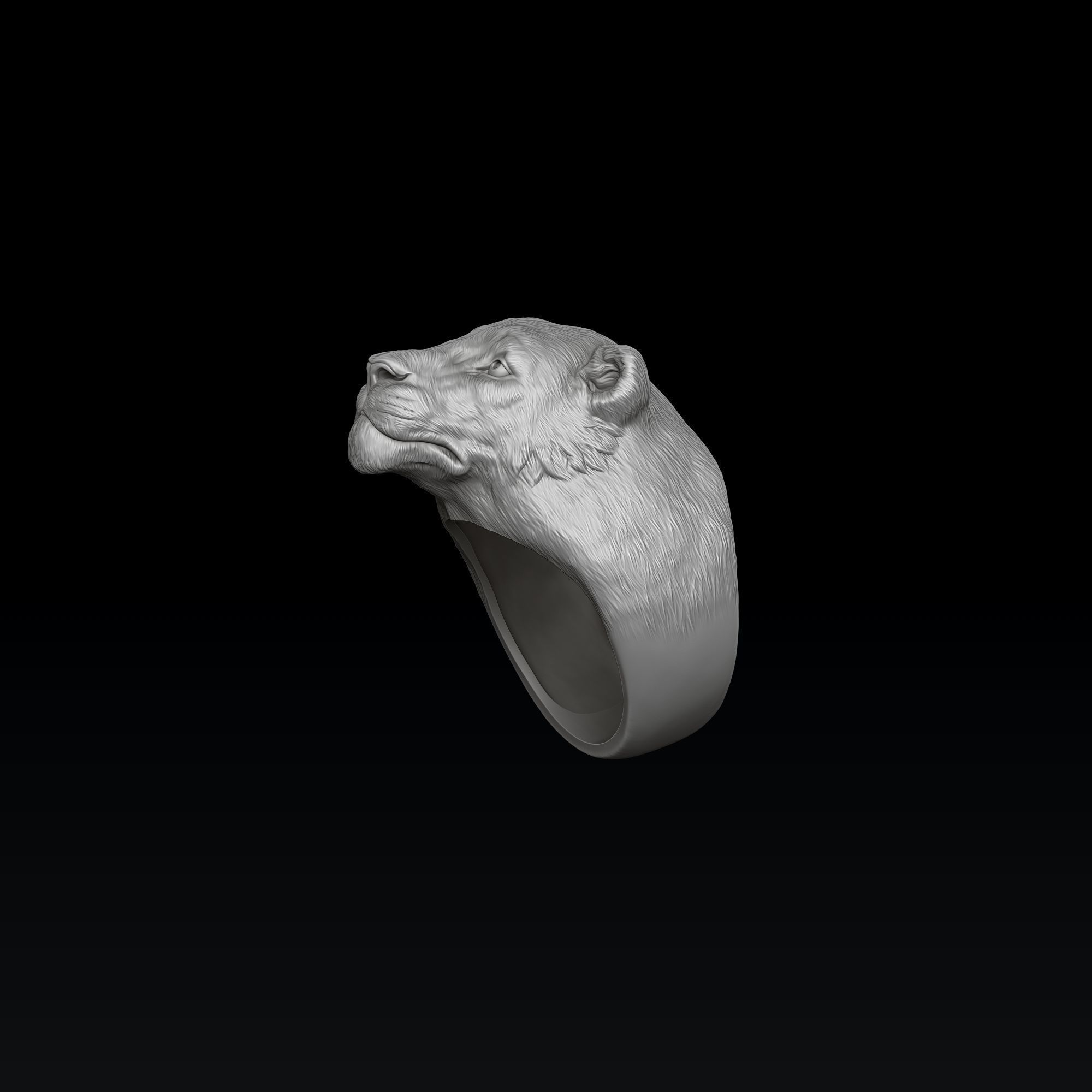 Lioness Ring 3D print model_2