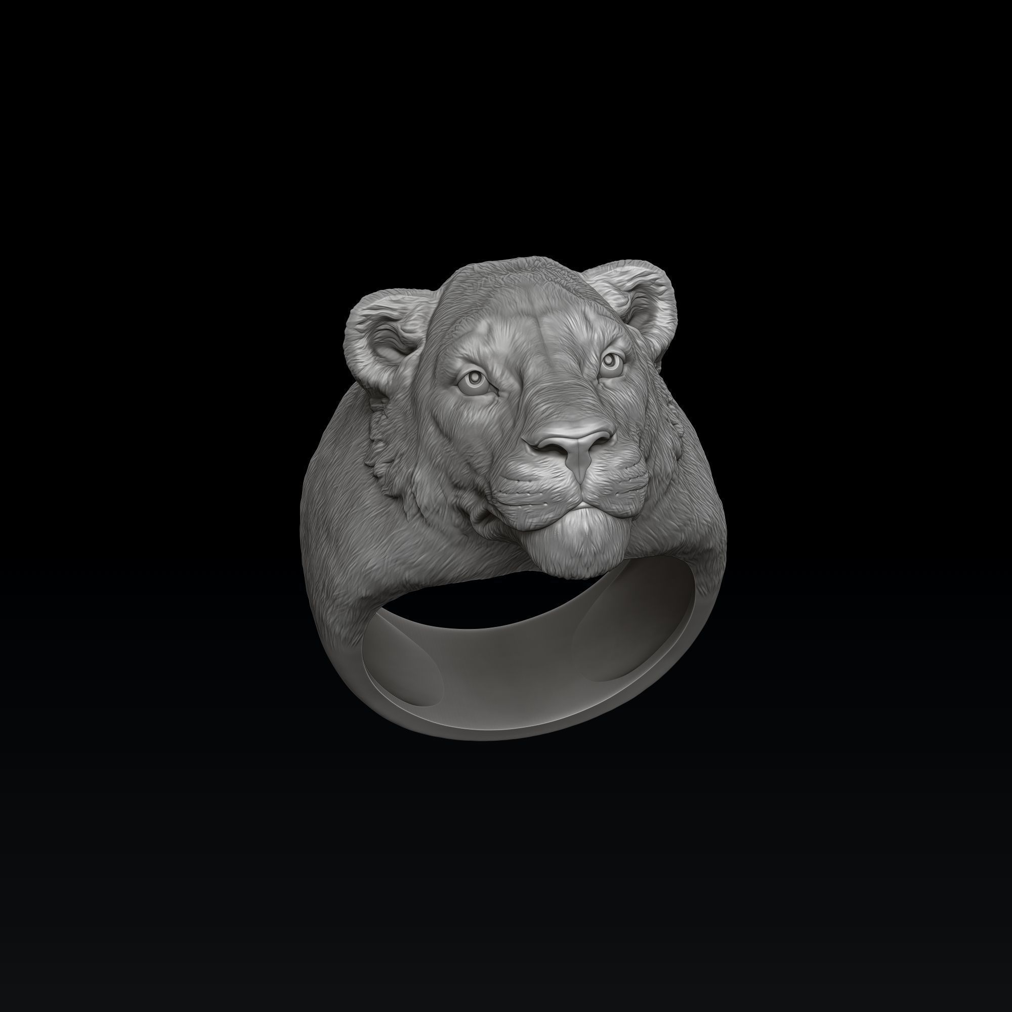Lioness Ring 3D print model_1