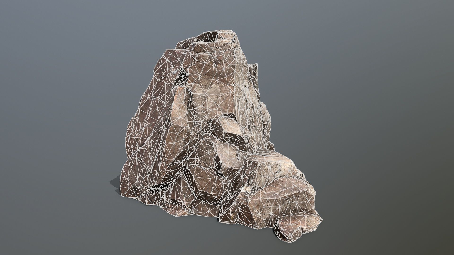 desert rocks Low-poly 3D model_12