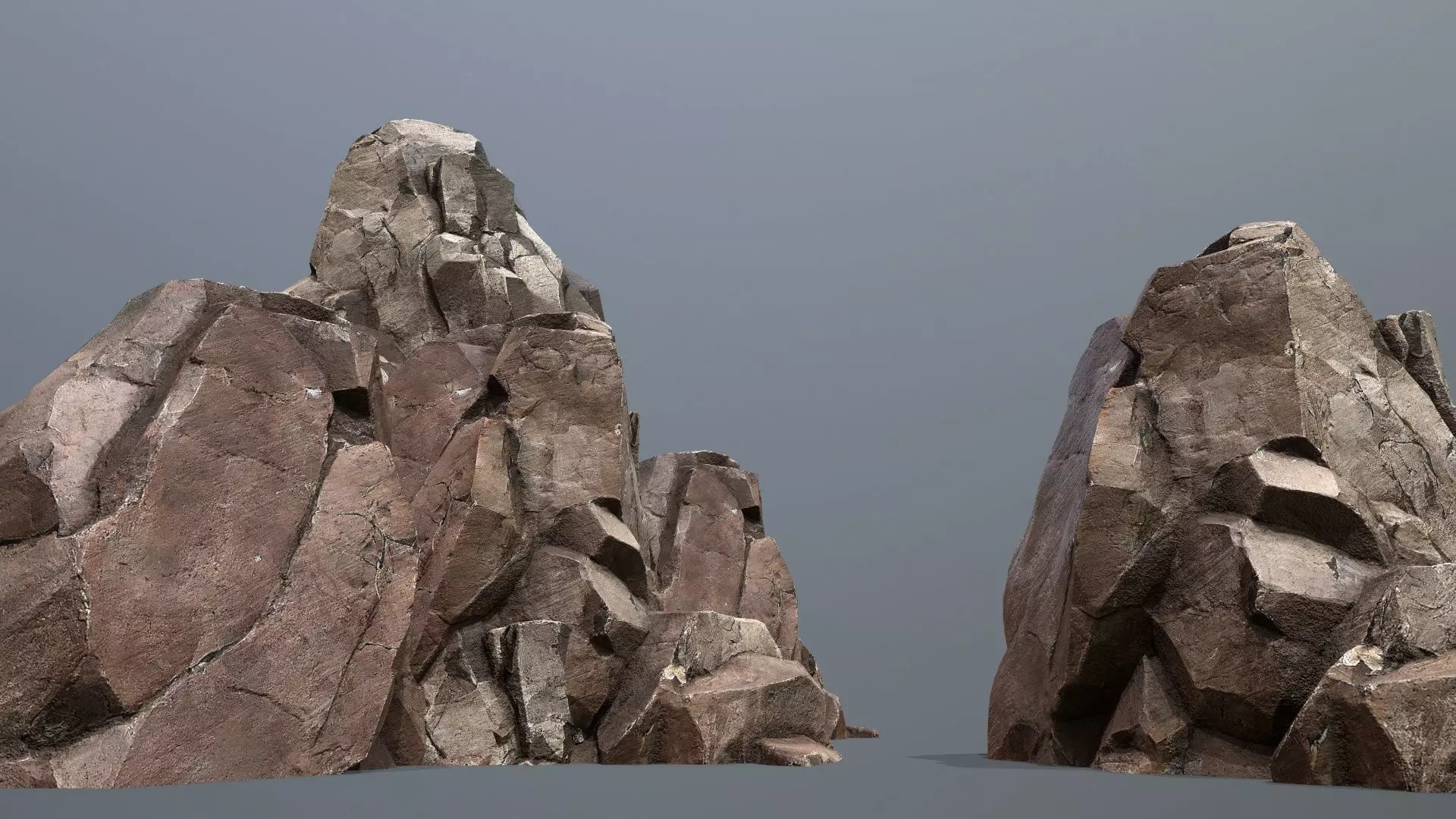 desert rocks Low-poly 3D model_0