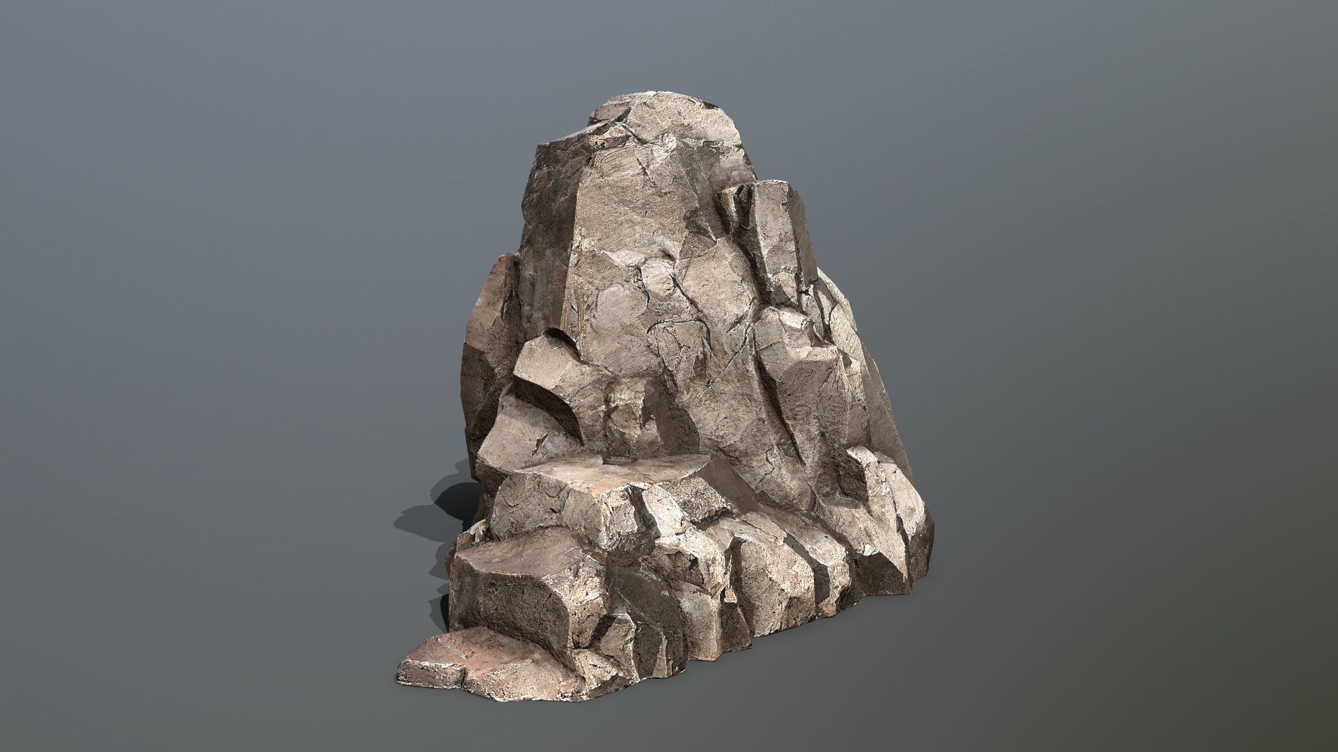 desert rocks Low-poly 3D model_4