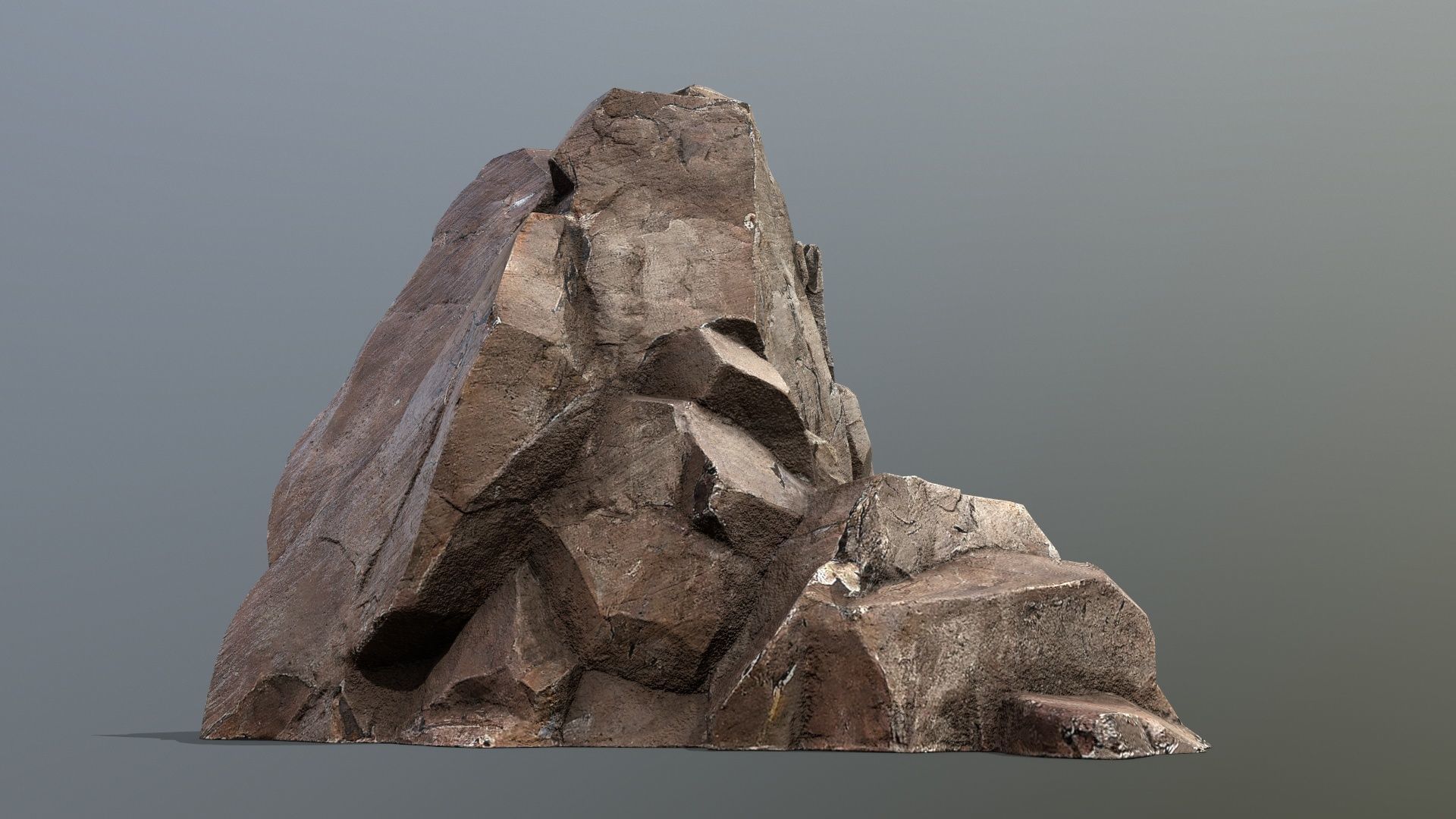 desert rocks Low-poly 3D model_1