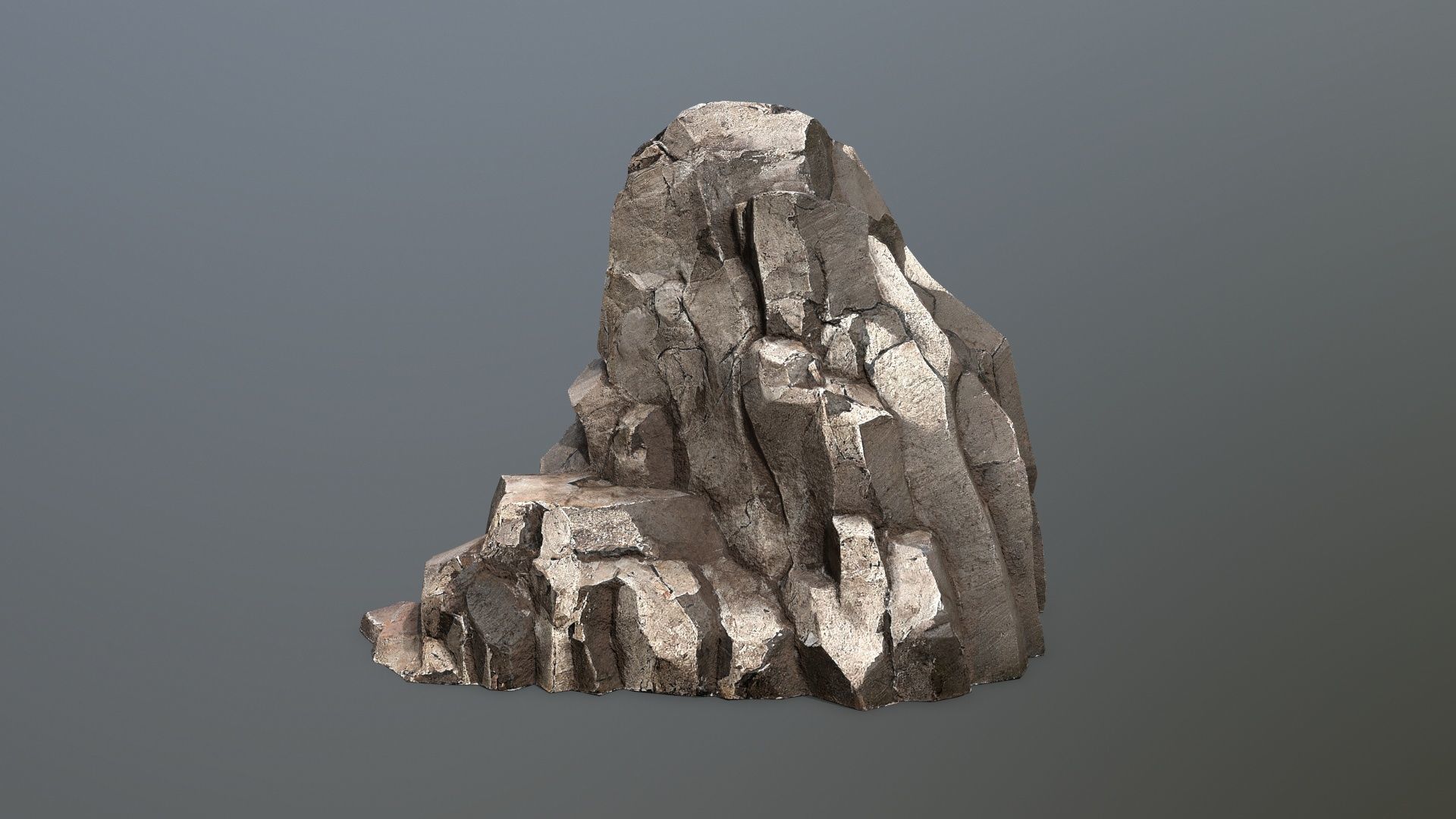 desert rocks Low-poly 3D model_5