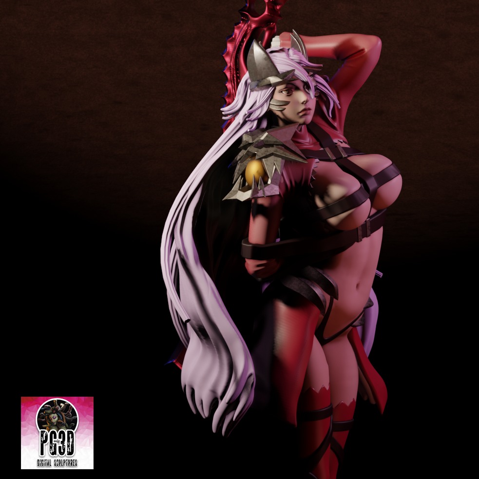 Aldra - Queens Blade - 1TO10 STL FILE 3D PRINT MODEL 3D print model_5