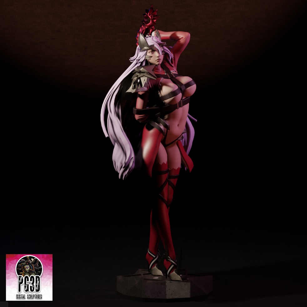 Aldra - Queens Blade - 1TO10 STL FILE 3D PRINT MODEL 3D print model_1