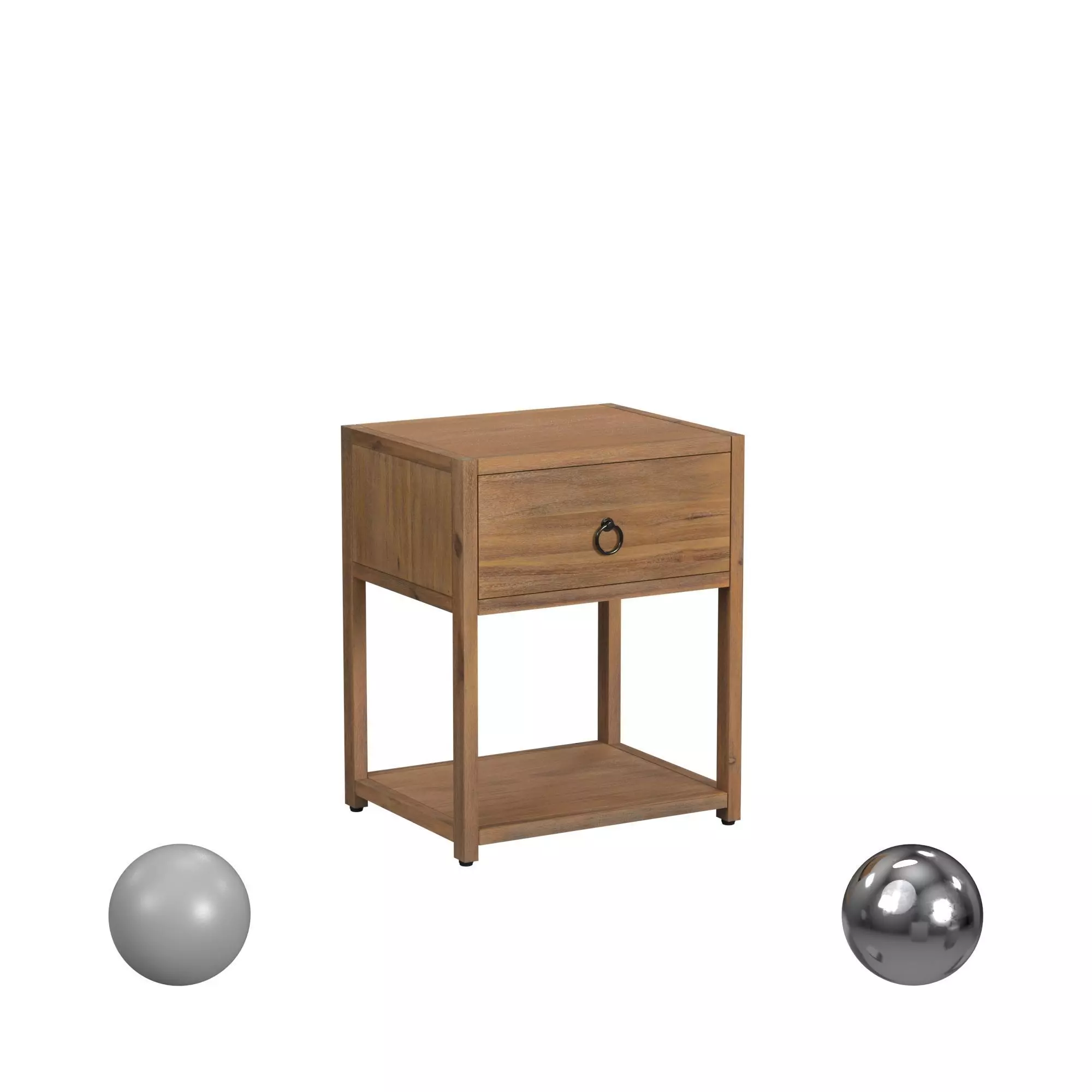 Beaumont Lane Natural Wood End Table 3D model_0
