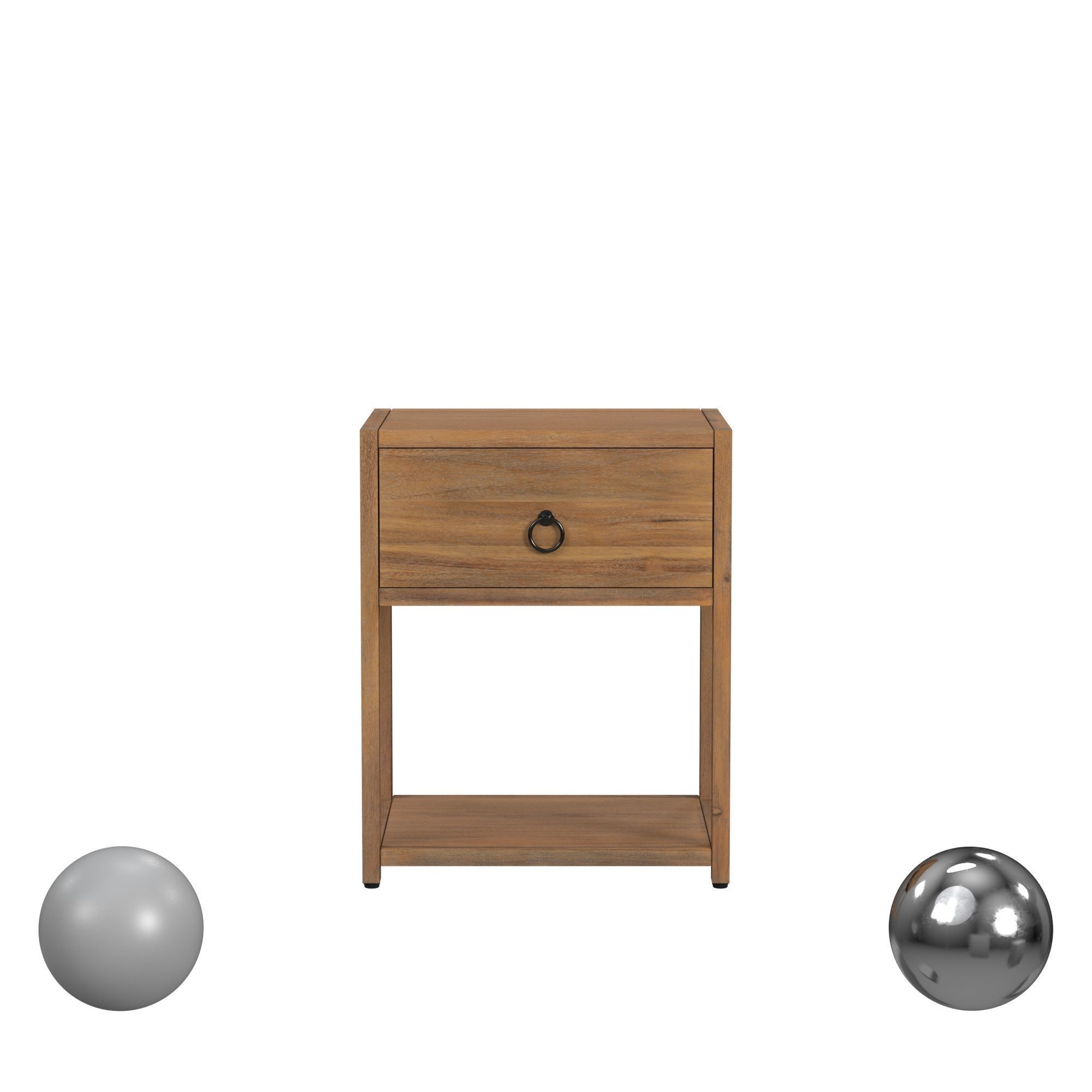 Beaumont Lane Natural Wood End Table 3D model_1