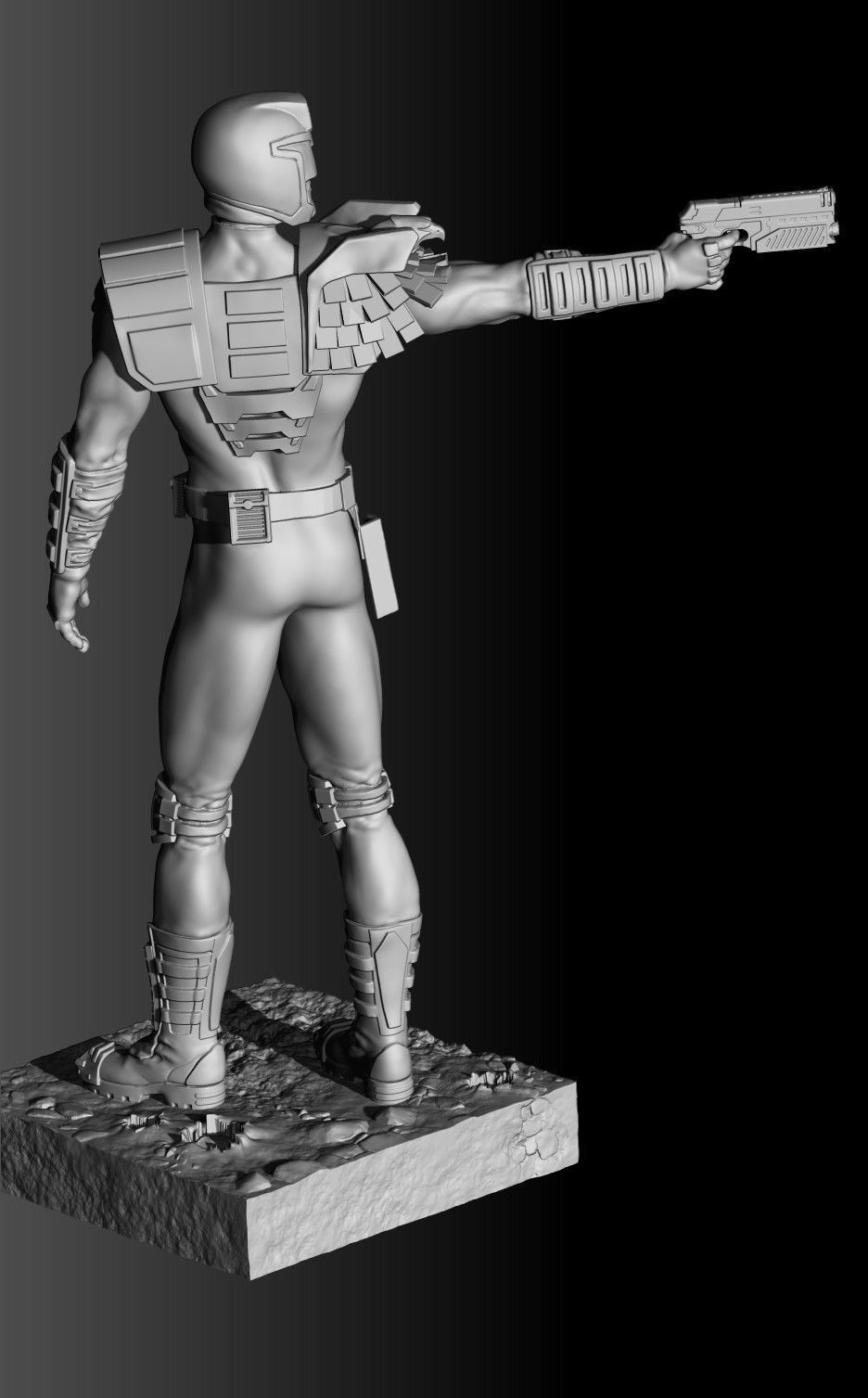 Judge Dredd for 3D printing STL 3D print model_12