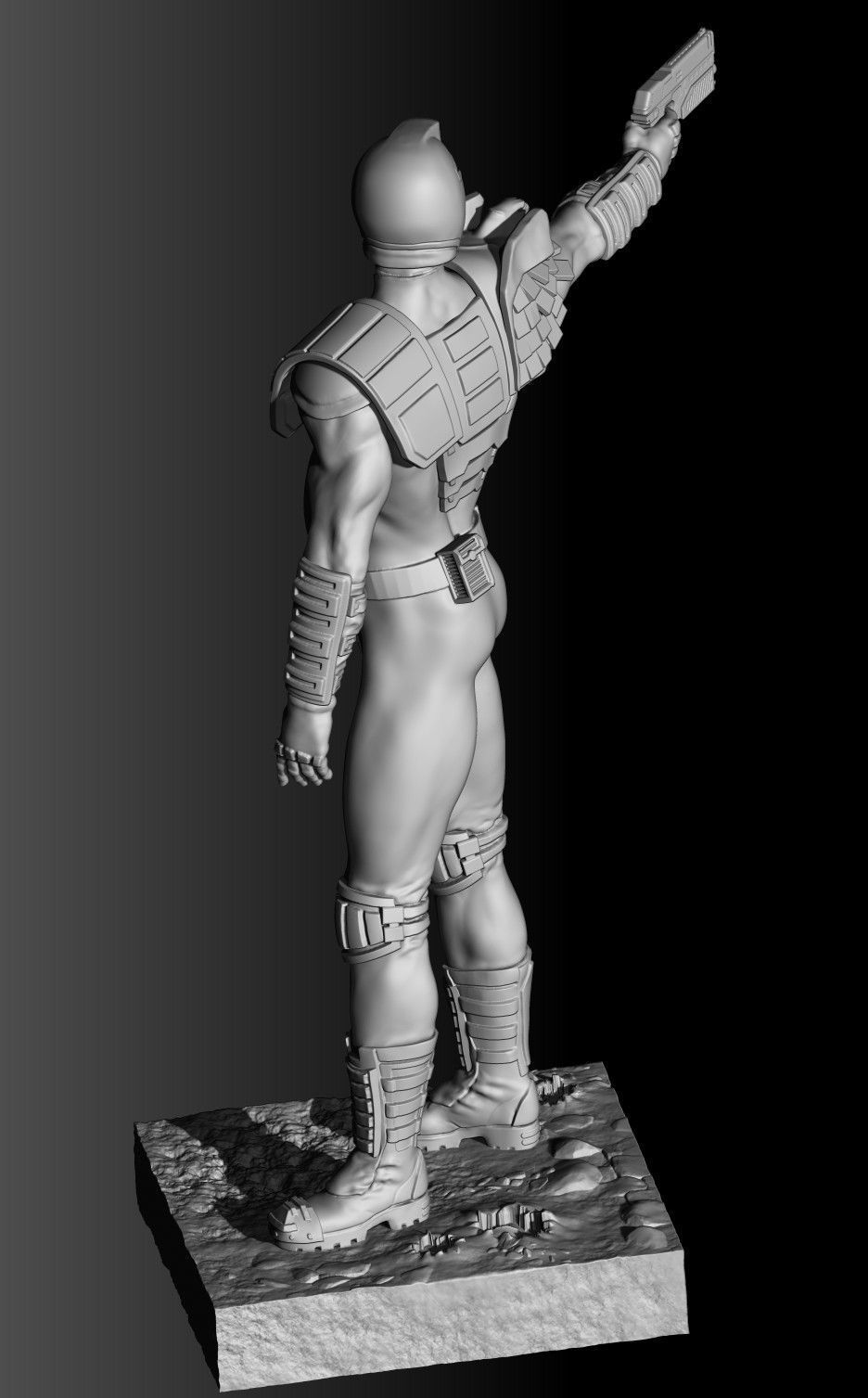 Judge Dredd for 3D printing STL 3D print model_11