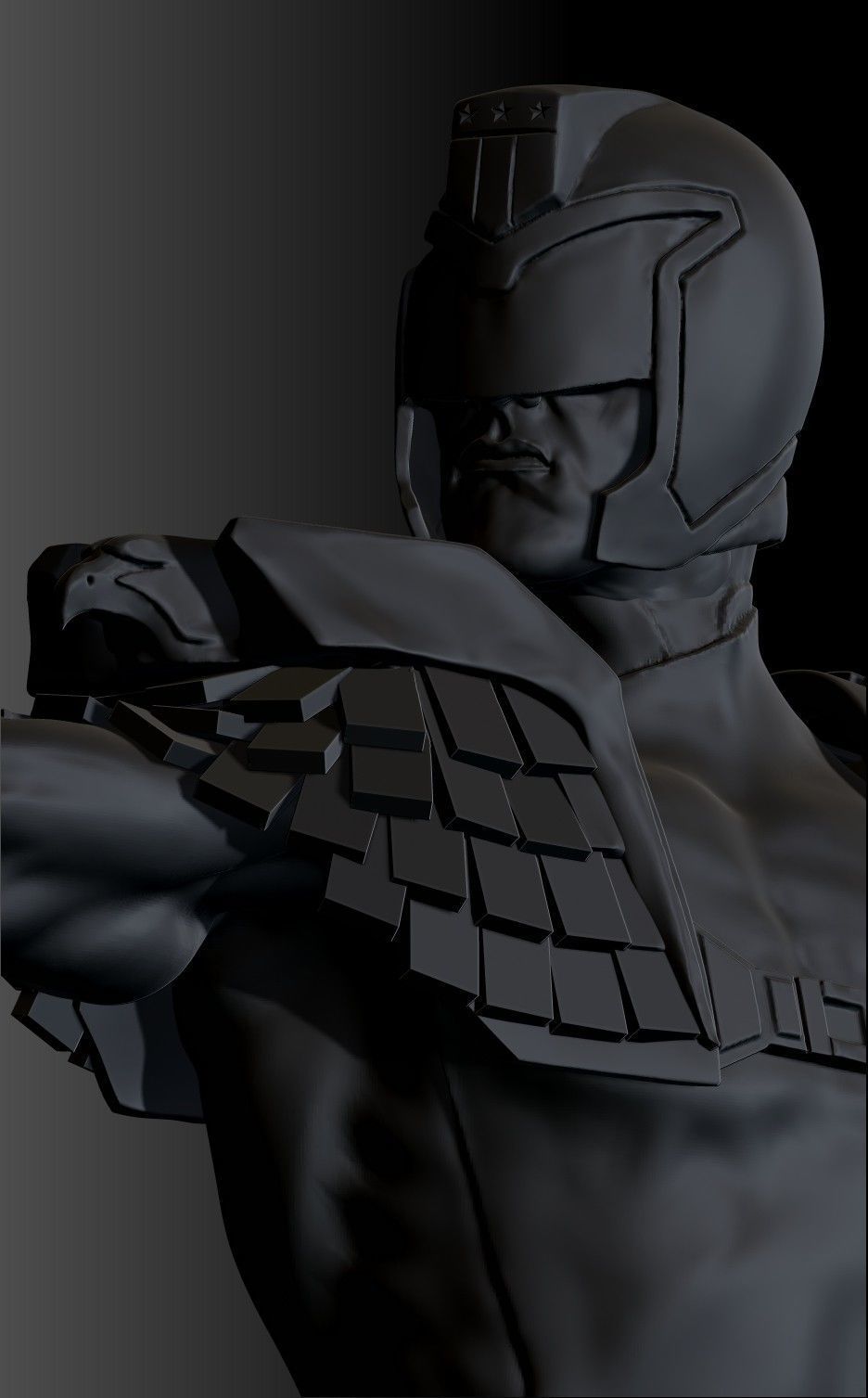 Judge Dredd for 3D printing STL 3D print model_24