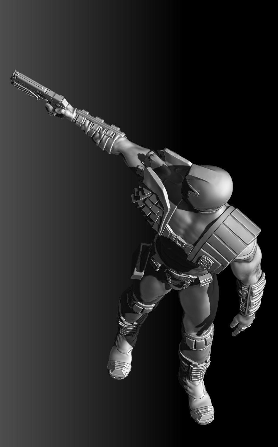 Judge Dredd for 3D printing STL 3D print model_23