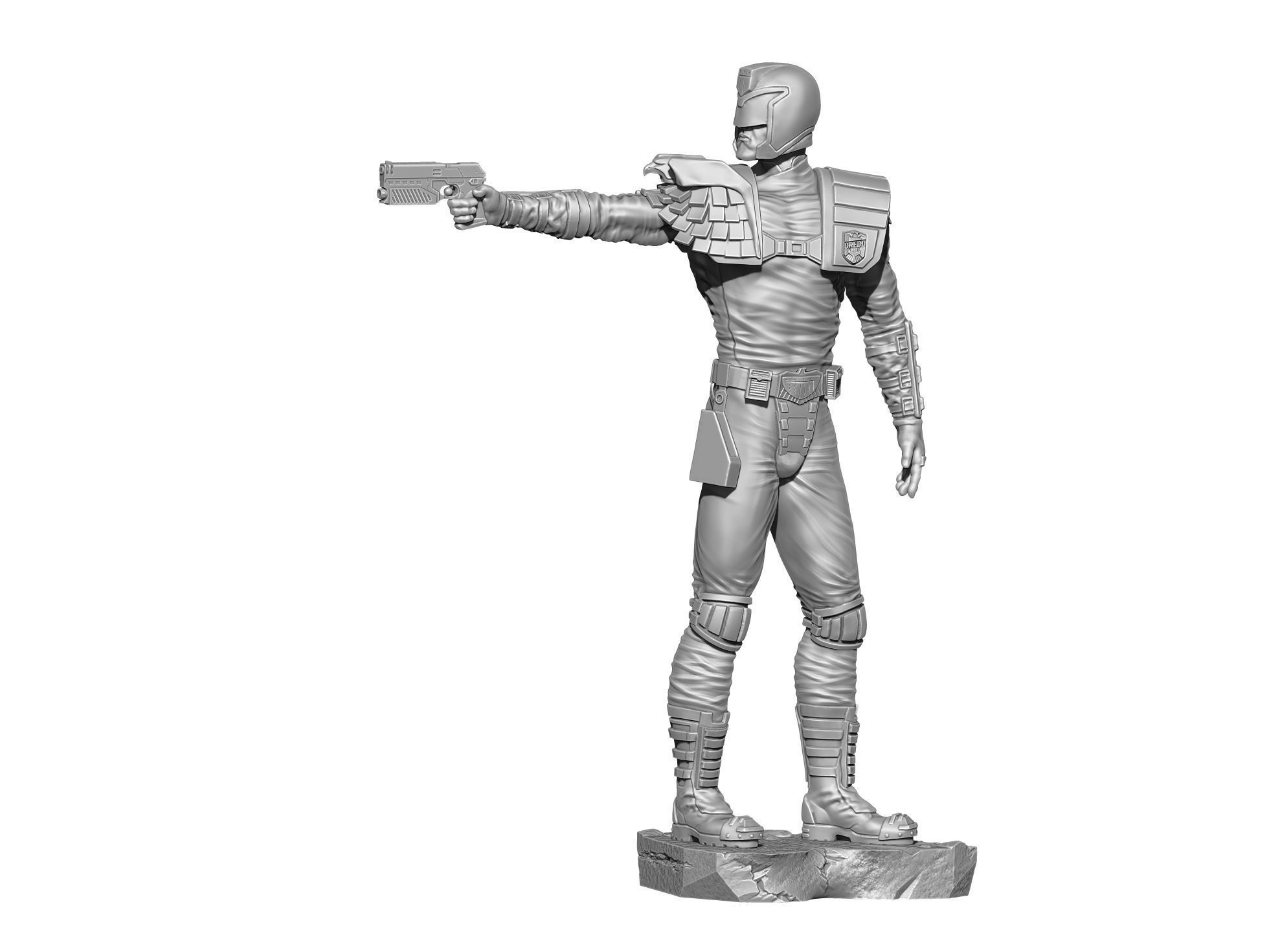 Judge Dredd for 3D printing STL 3D print model_1