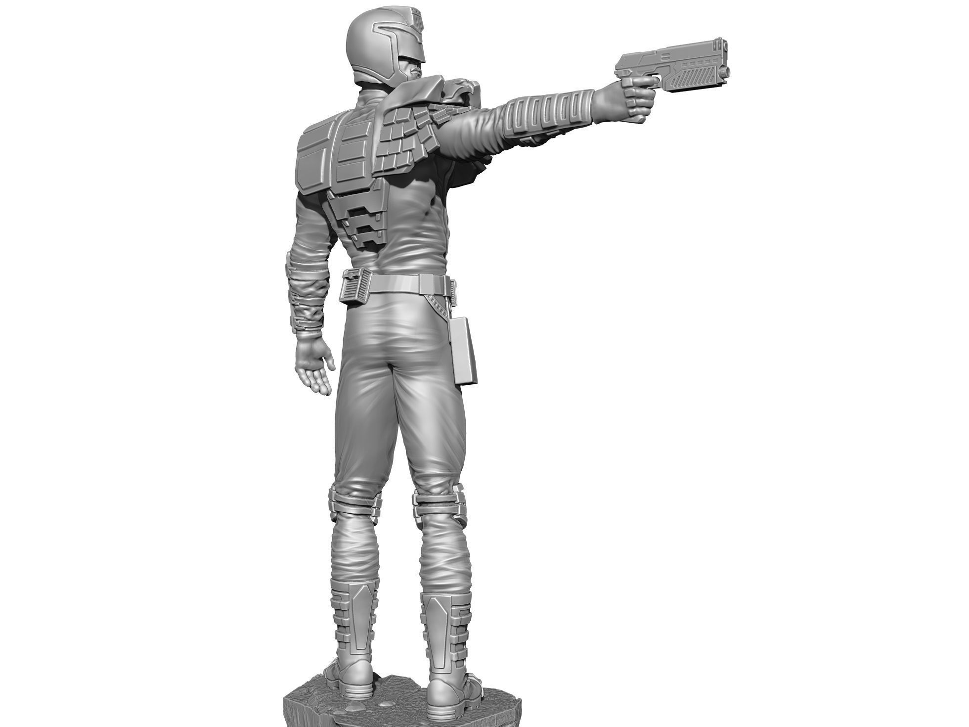 Judge Dredd for 3D printing STL 3D print model_4