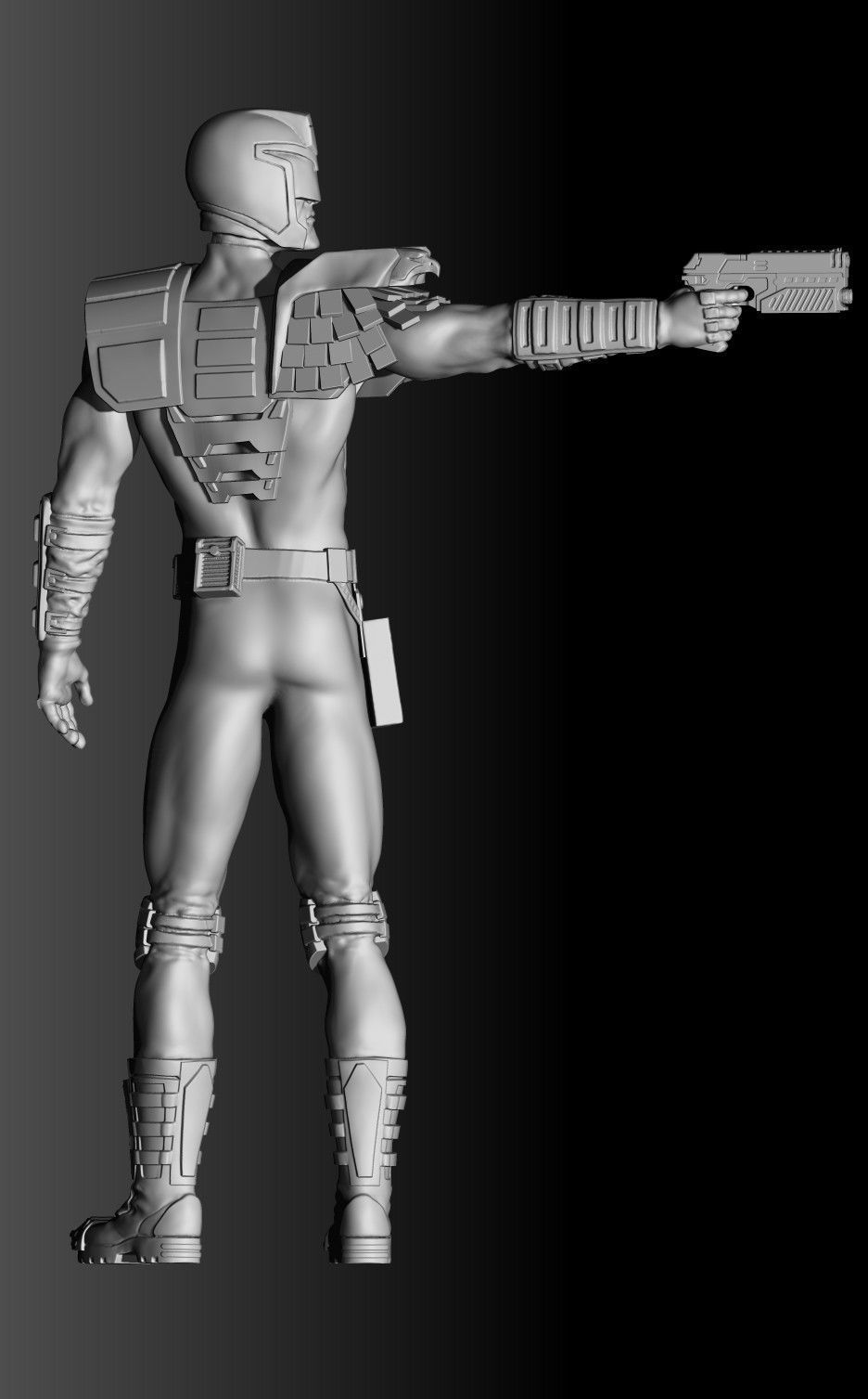 Judge Dredd for 3D printing STL 3D print model_21