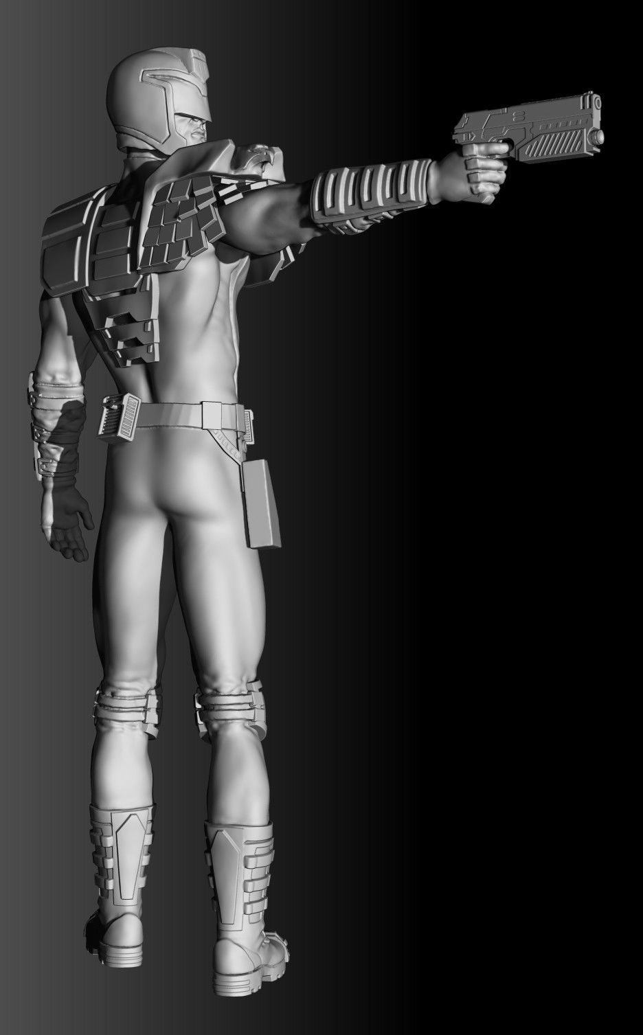 Judge Dredd for 3D printing STL 3D print model_27