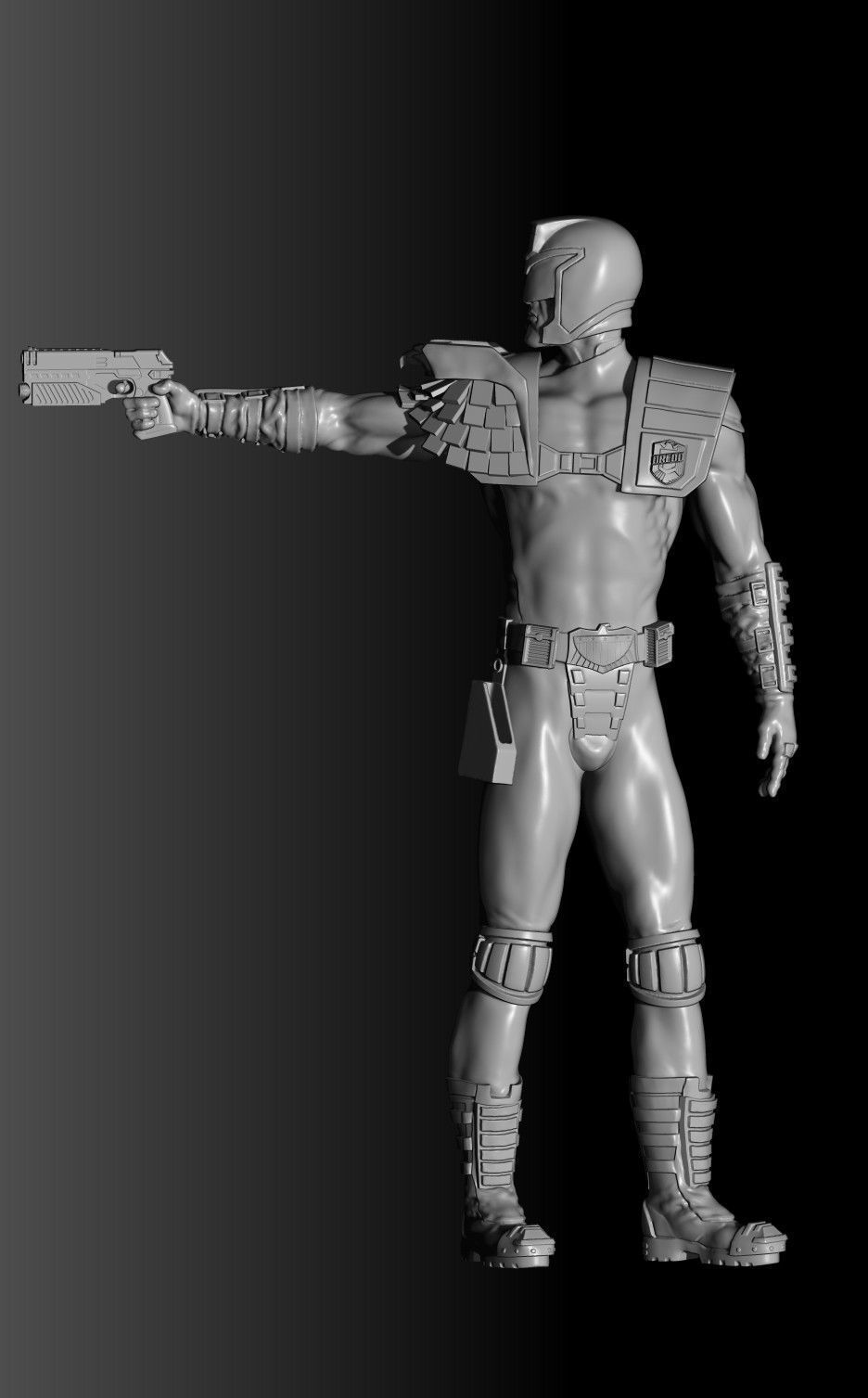 Judge Dredd for 3D printing STL 3D print model_29