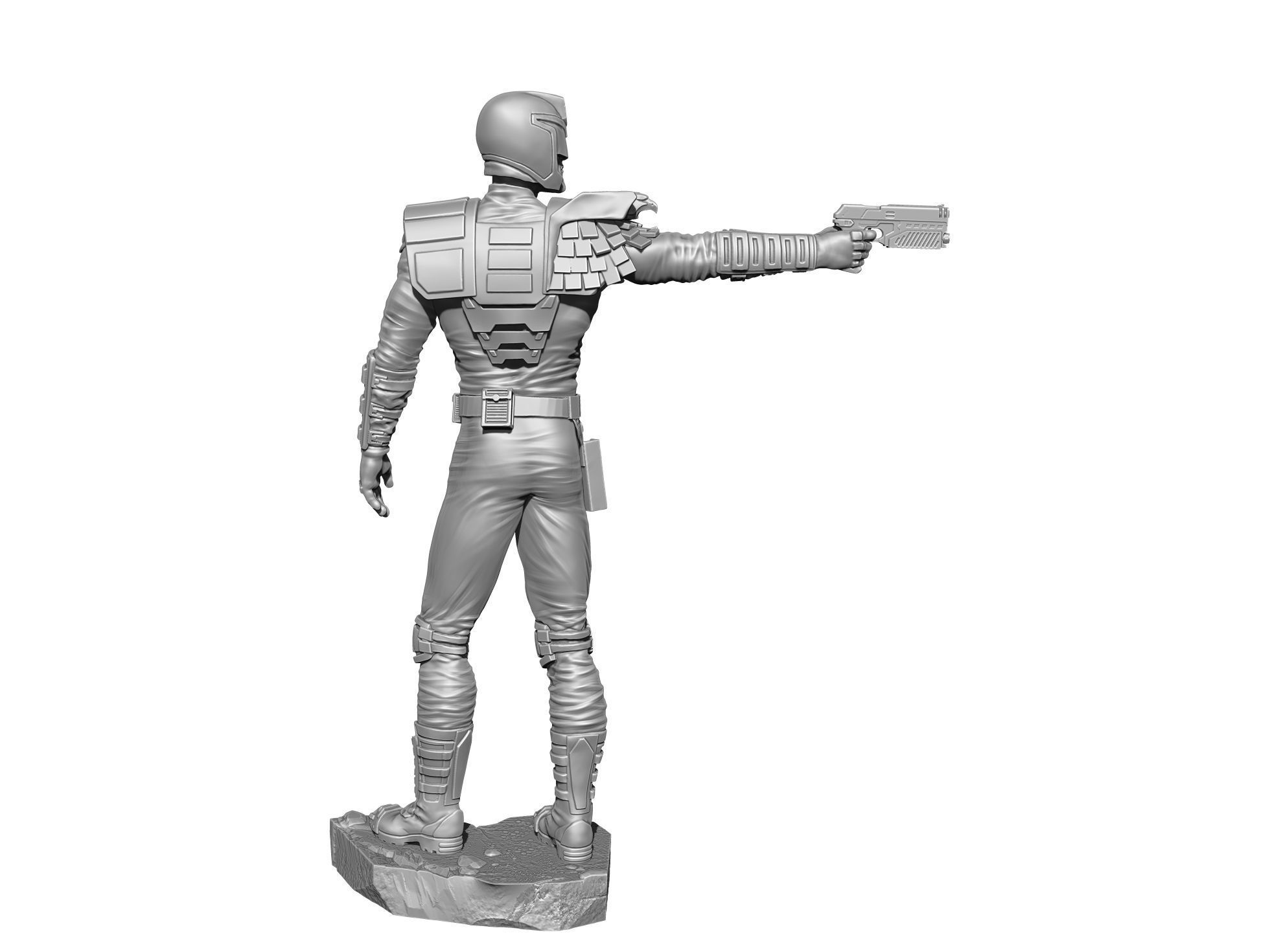 Judge Dredd for 3D printing STL 3D print model_5