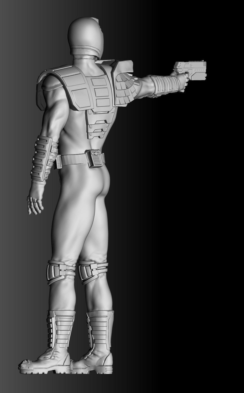 Judge Dredd for 3D printing STL 3D print model_22
