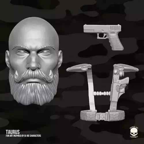 Taurus GI Joe Fan Art 3D printables for action figures