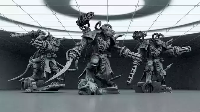 Ratkin Storm bringers multiple bodies heads and weapons 3D print model
