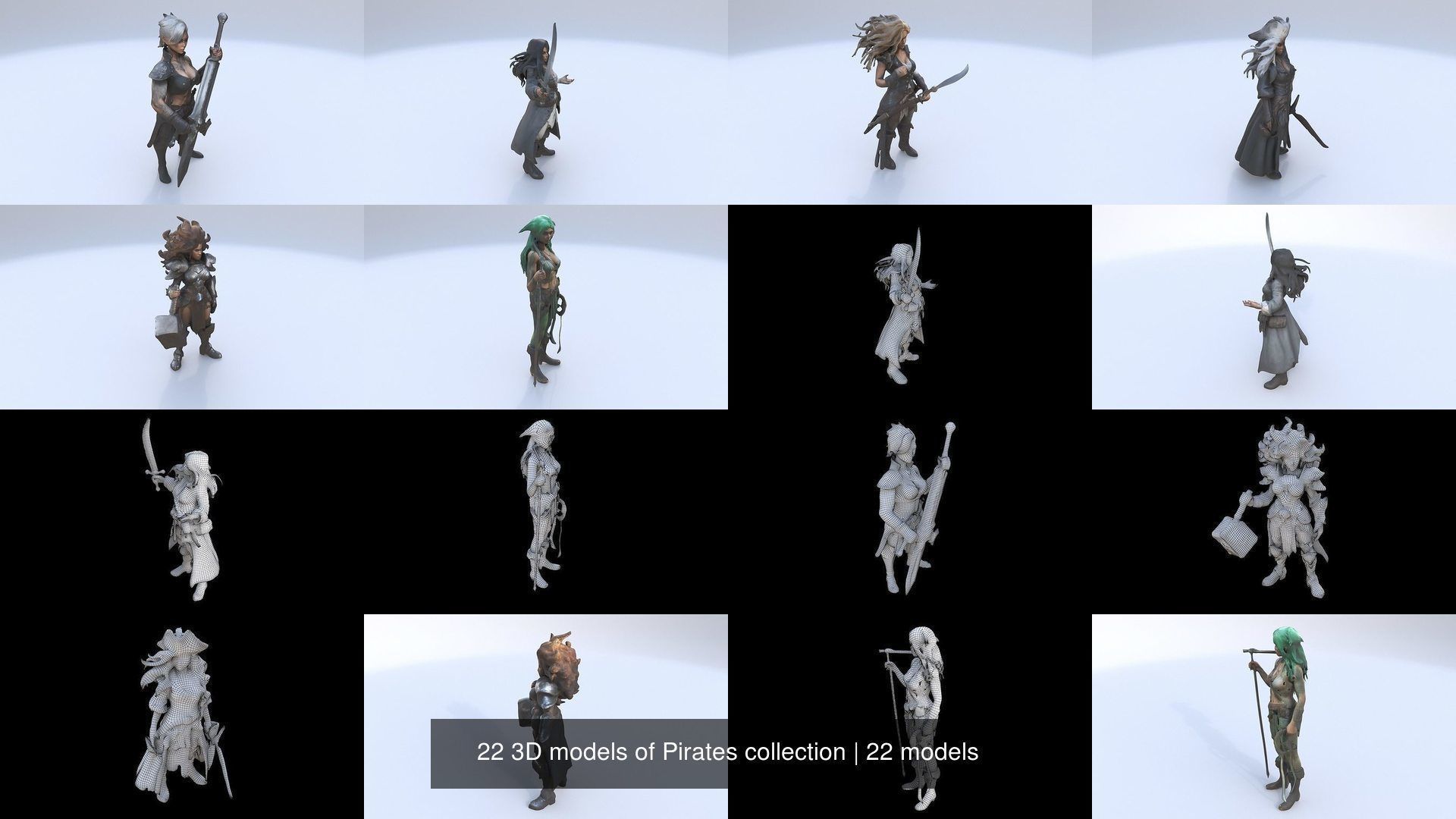 22 3D models of Pirates collection _2